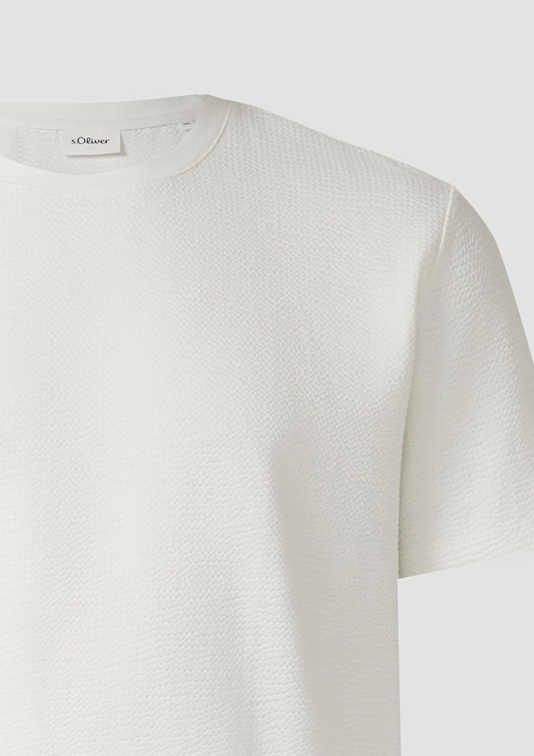 s.Oliver Junior T-Shirt strukturiert Baumwolle Alltag