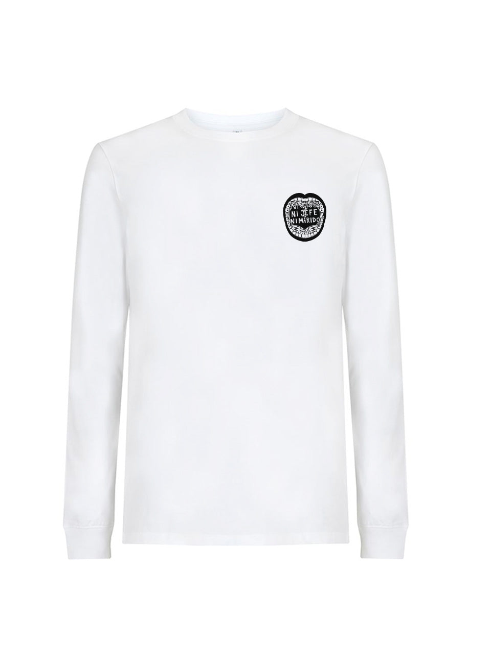 dna merch Die Stimme Der Frau Langarmshirt Schwarz Biobaumwolle