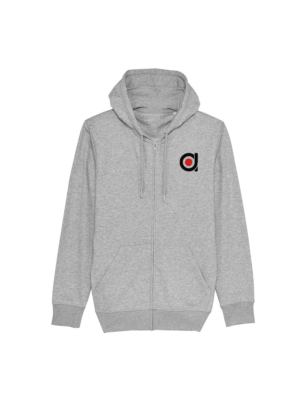 dna merch Less Fashion More Style Kapuzenjacke heidegrau Bio
