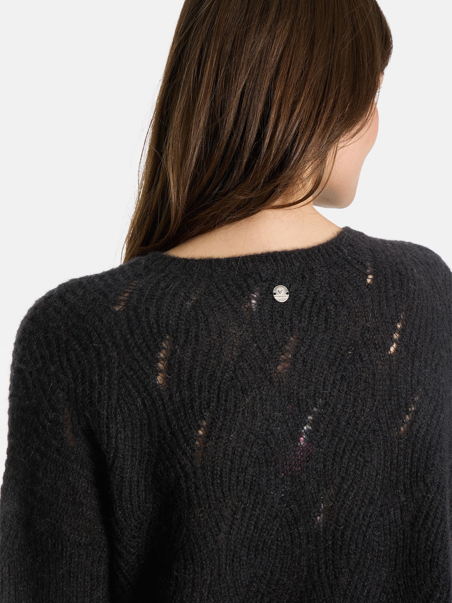 Lieblingsstück JaneaL Pullover Wollmix Zopf black
