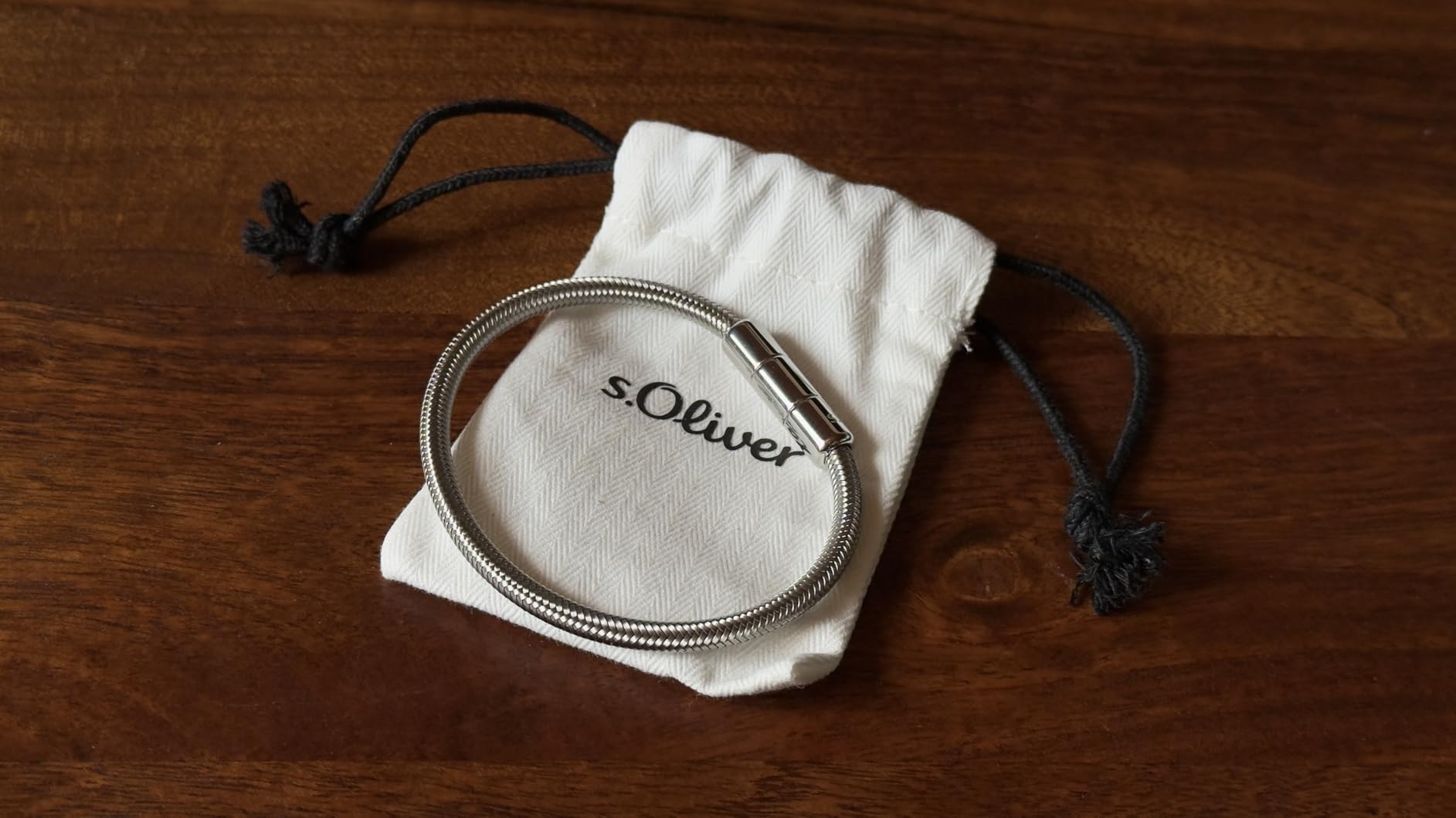 s.Oliver RED LABEL Armband Edelstahl schwarz