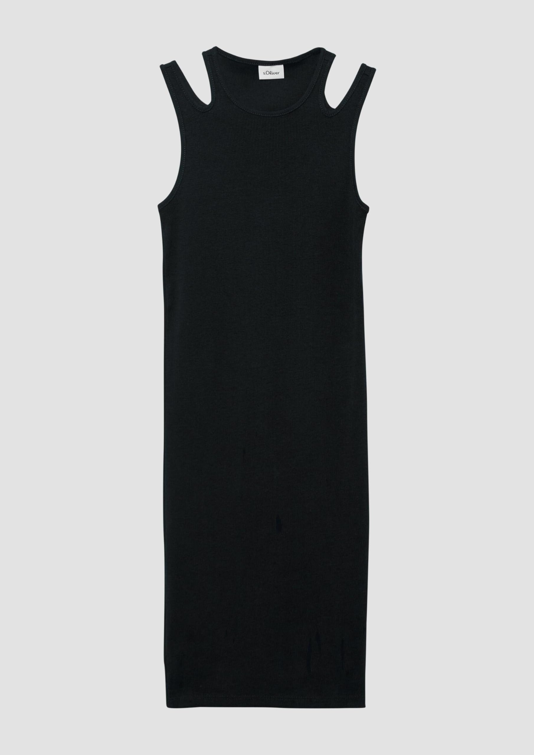 s.Oliver RED LABEL Kleid Ripp Slim-Fit Cut-Outs Gr.170 navy