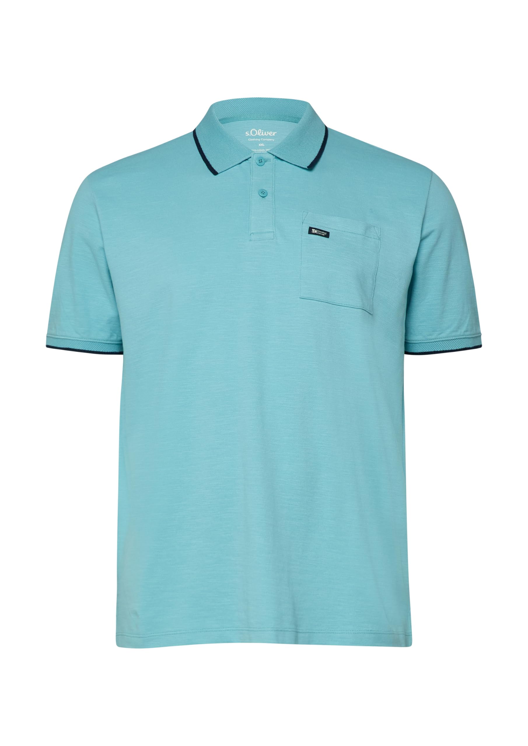 s.Oliver Junior Flammgarn-Piqué Poloshirt türkis Regular Fit