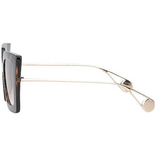 BEZLIT Oversize Sonnenbrille eckig Schwarz-gelb UV400