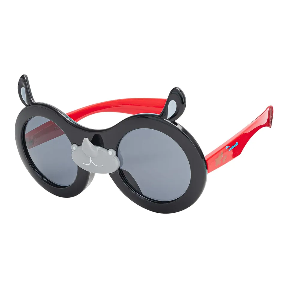 BEZLIT Tiermotiv Kinder Sonnenbrille Schwarz-Rot rund UV400