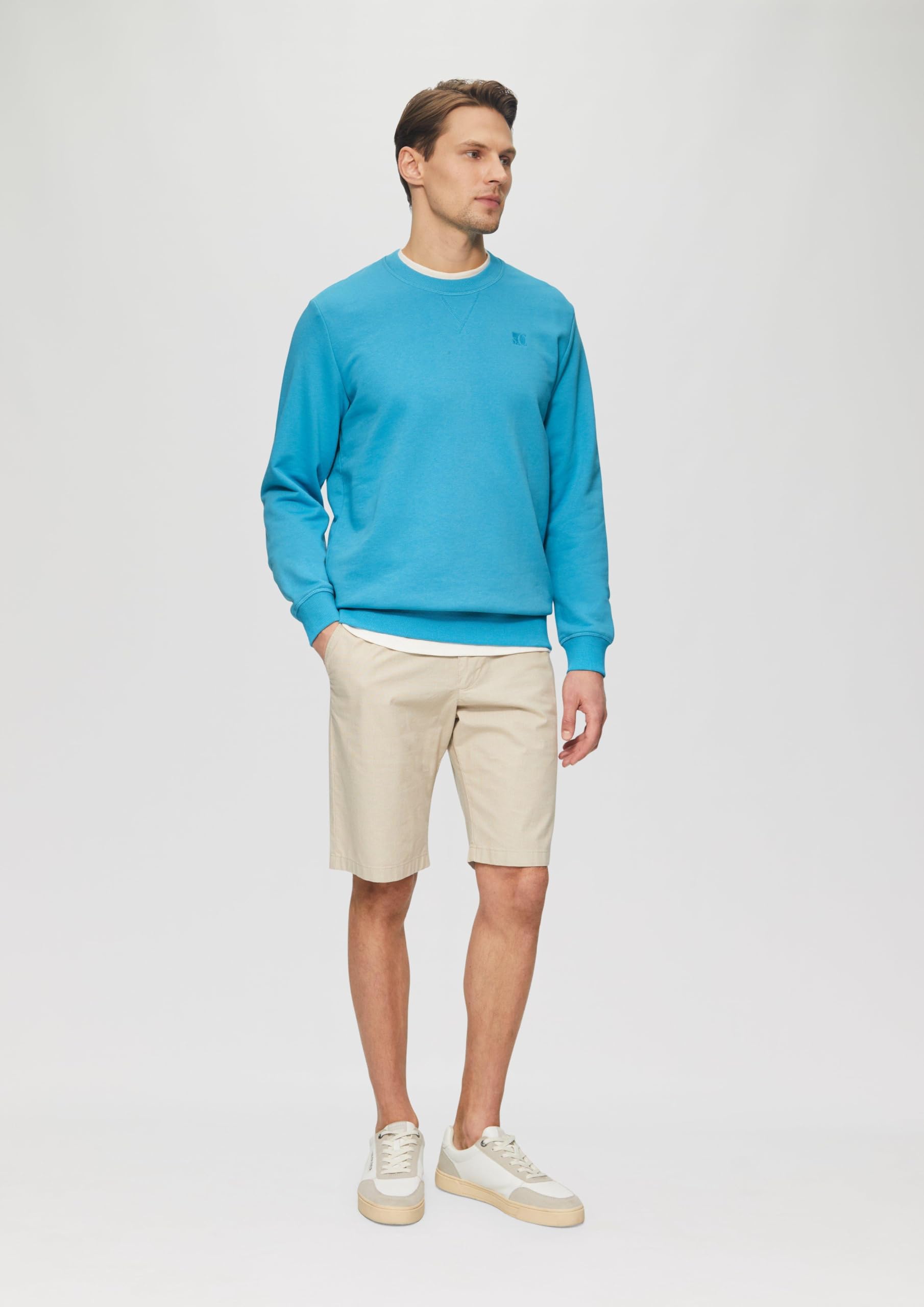 s.Oliver RED LABEL Sweatshirt Crew Neck Logo Regular Fit