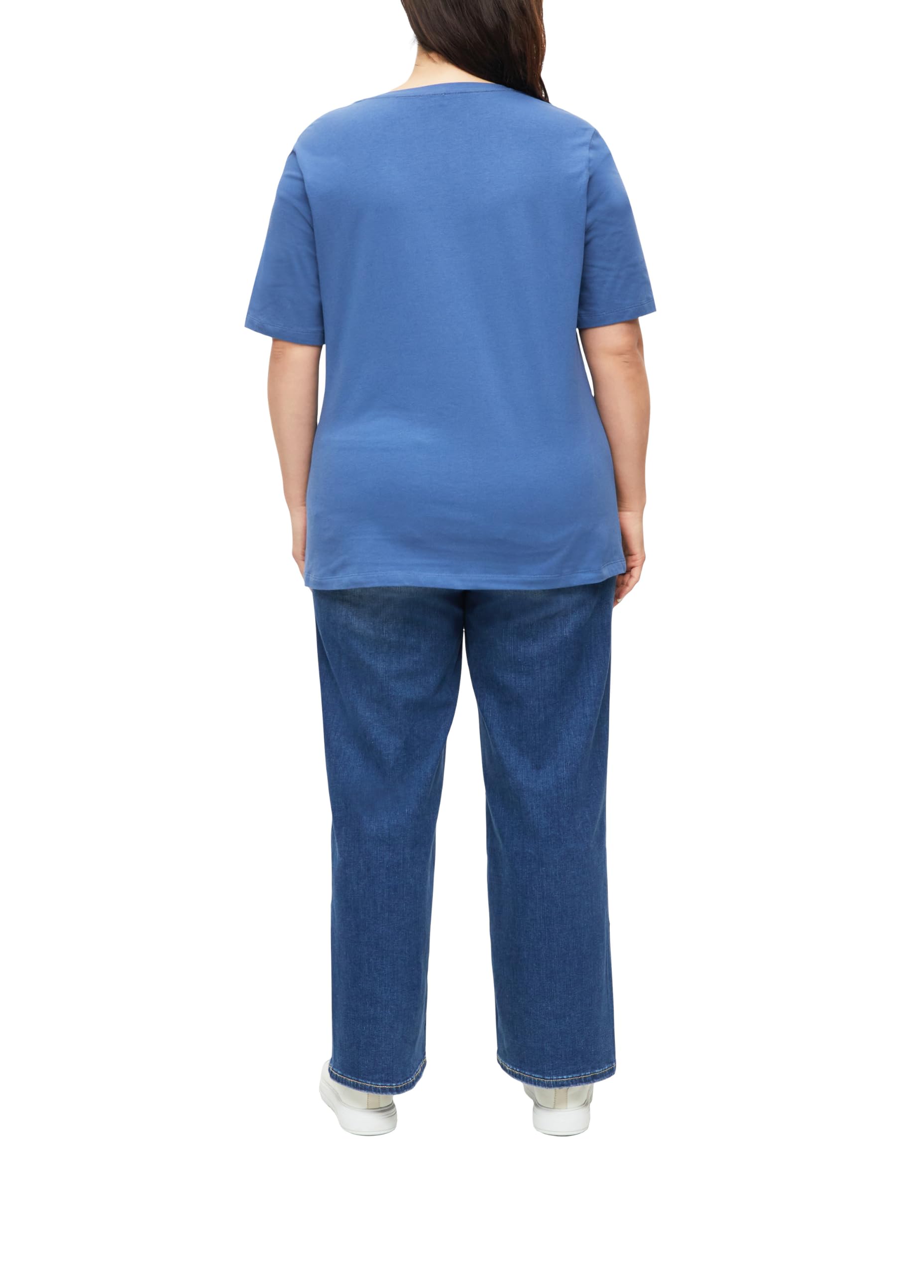 s.Oliver T-Shirt V-Ausschnitt Blau Gr. 44