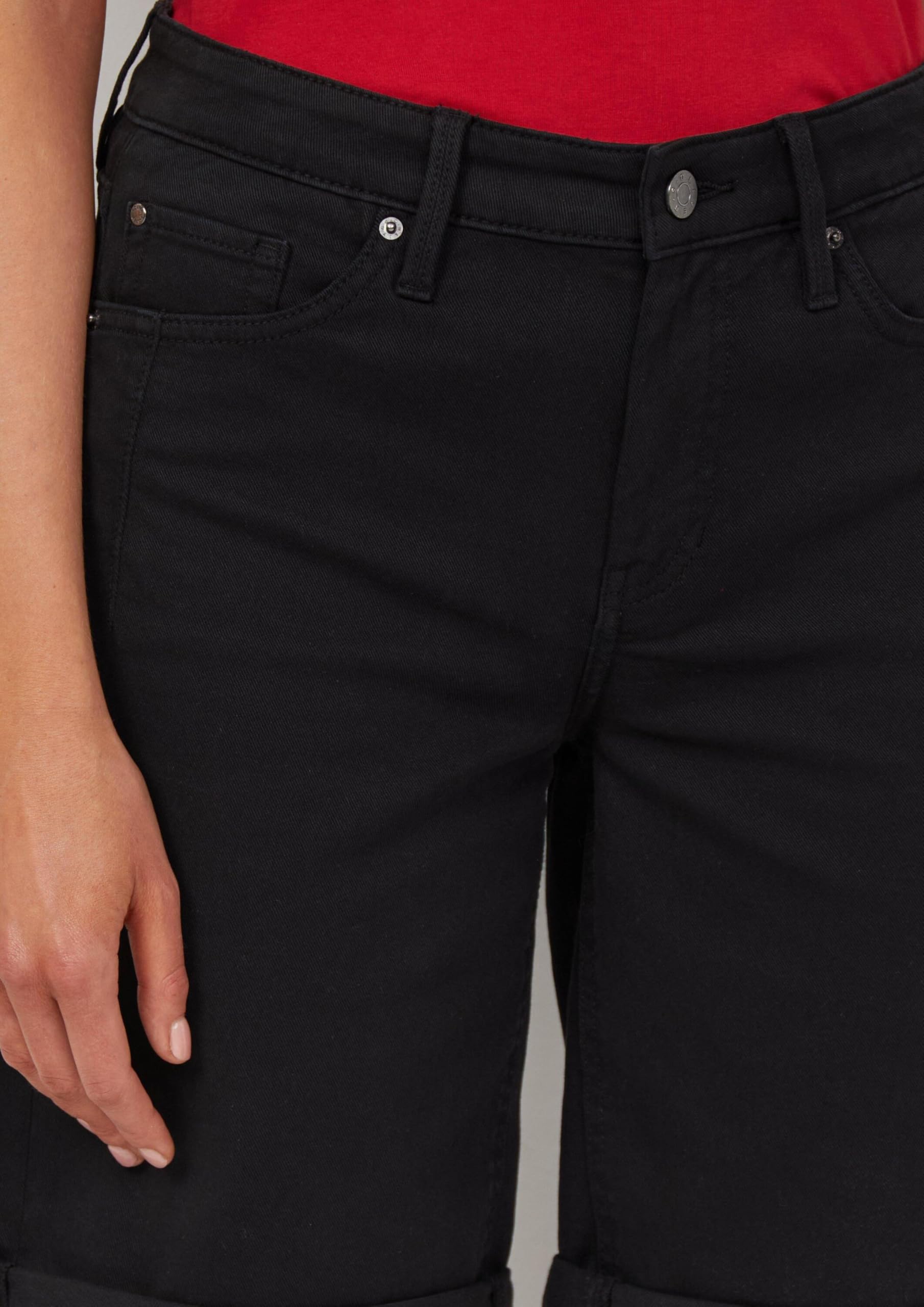 s.Oliver Karolin Mid Rise Jeans-Bermuda Schwarz Gr. 34