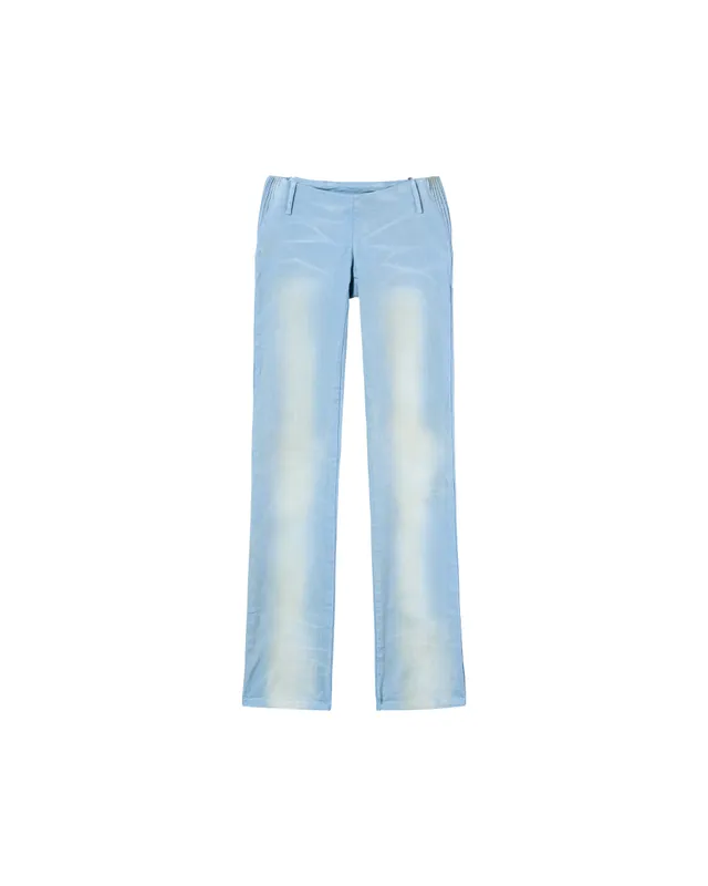 Mowalola Skinny Jeans XS blau Low-Rise Baumwolle