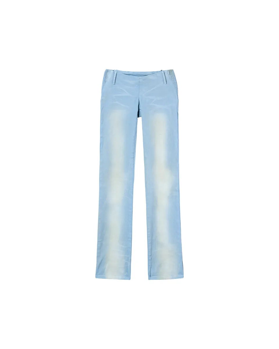 Mowalola Skinny Jeans XS blau Low-Rise Baumwolle