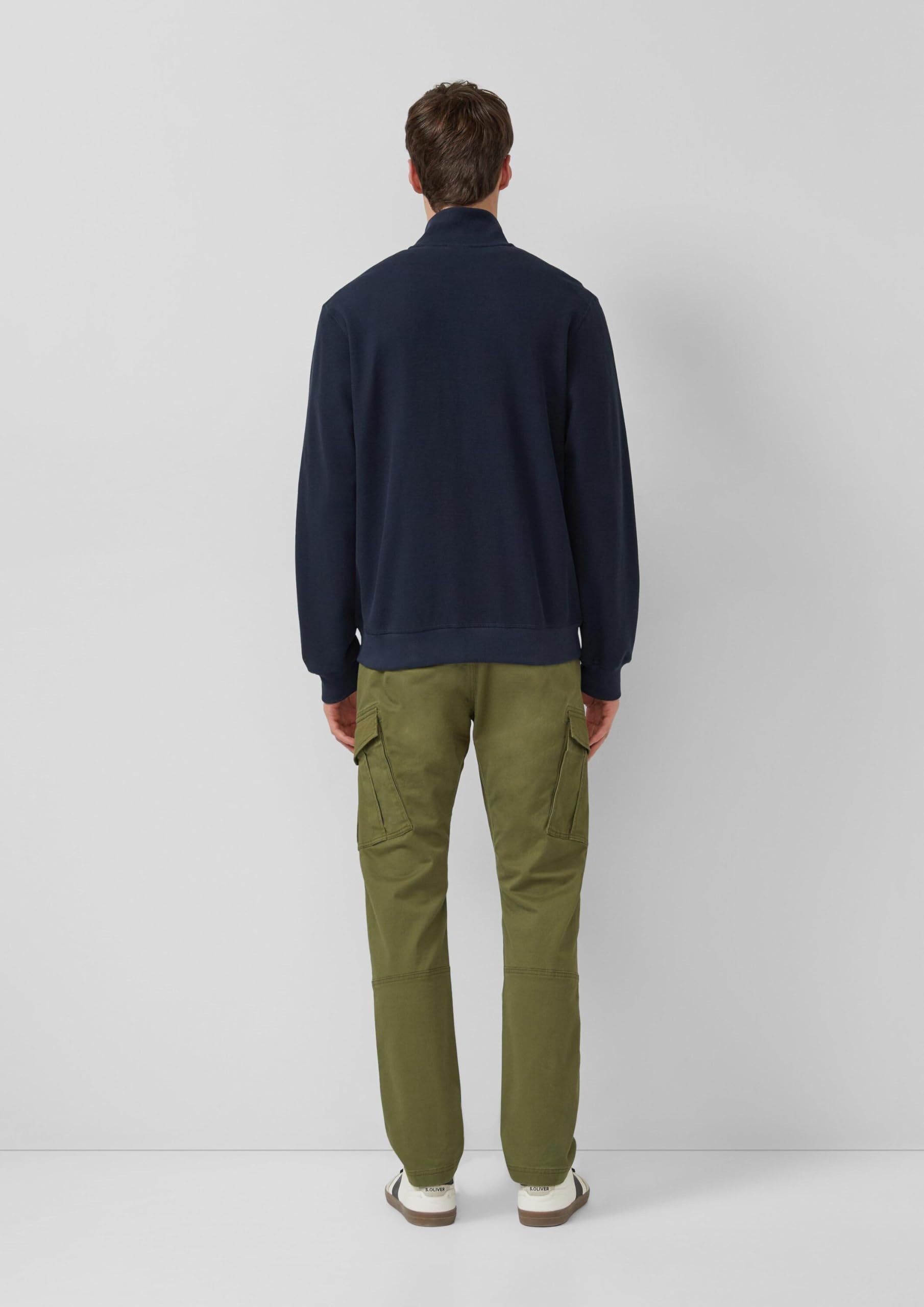 s.Oliver Red Label Sweatshirt-Jacke Stehkragen L strukturiert