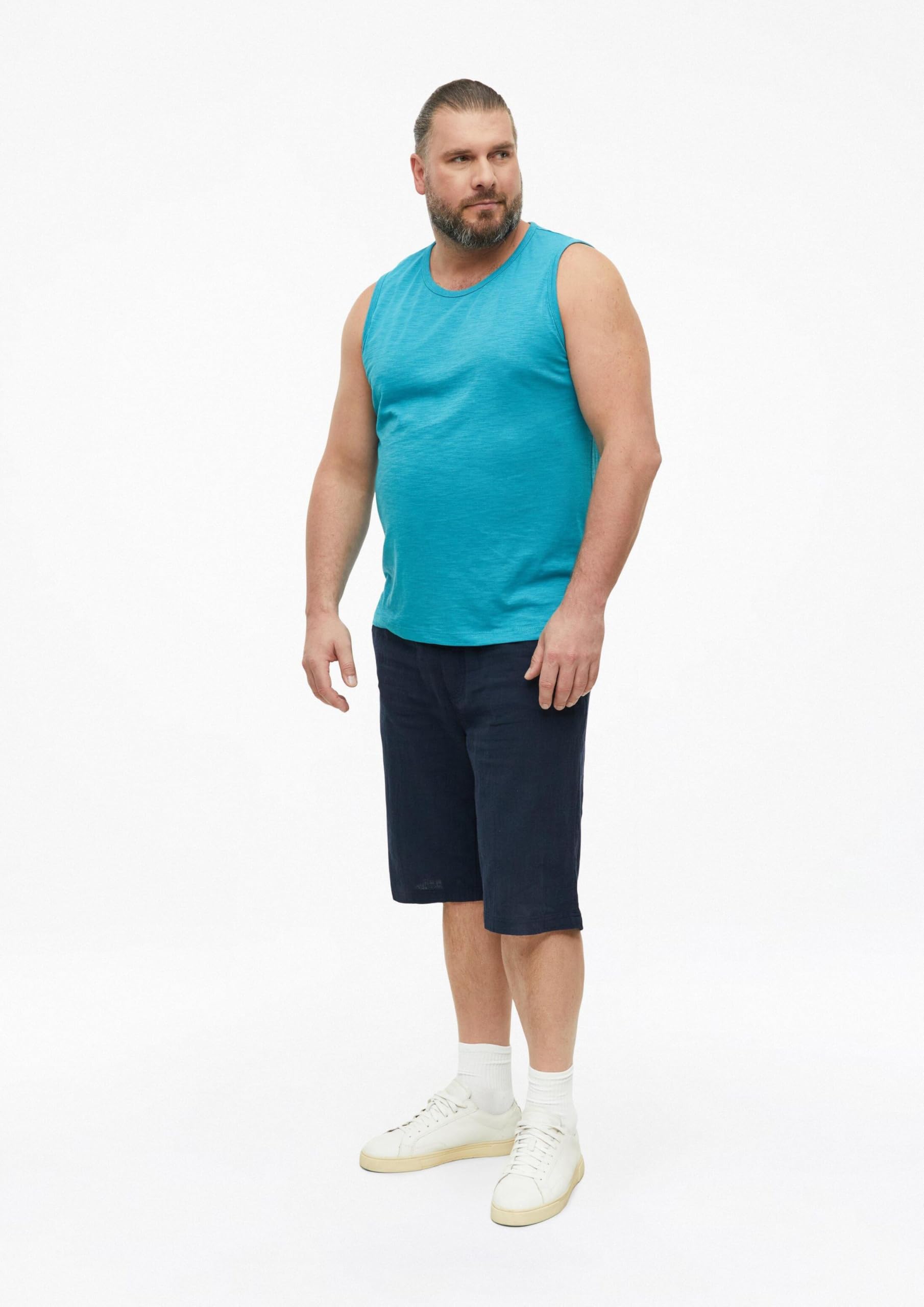 s.Oliver Herren Tanktop Big Size Baumwollmix Crew Neck