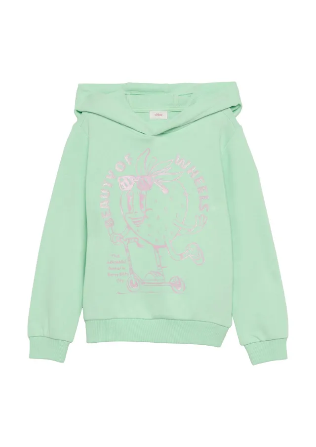 s.Oliver Hoodie Glitzerprint Kapuze Kinder