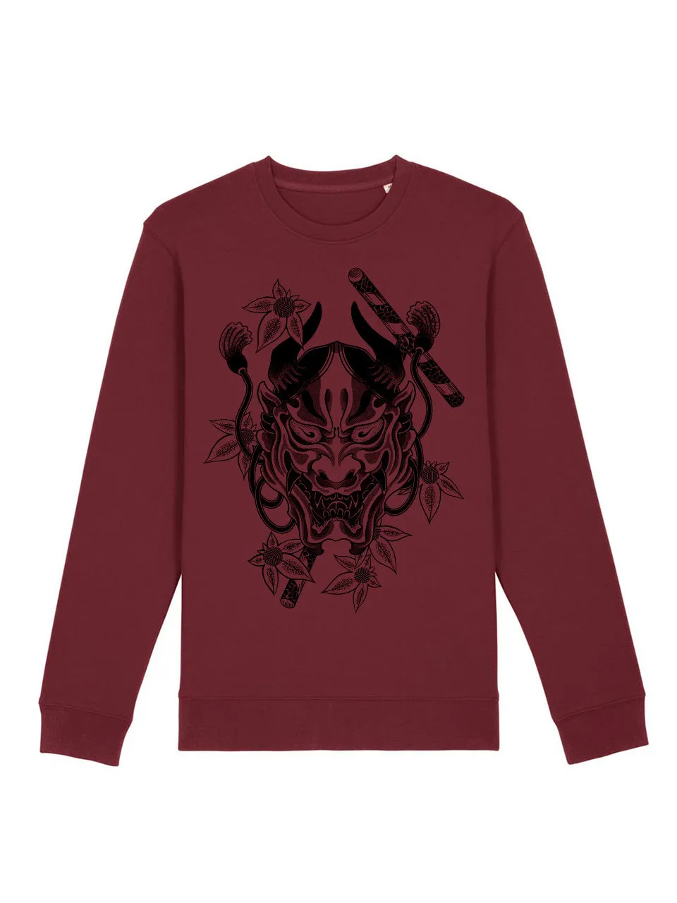 dna merch Hannya Mask Sweatshirt Tattoo Biobaumwolle