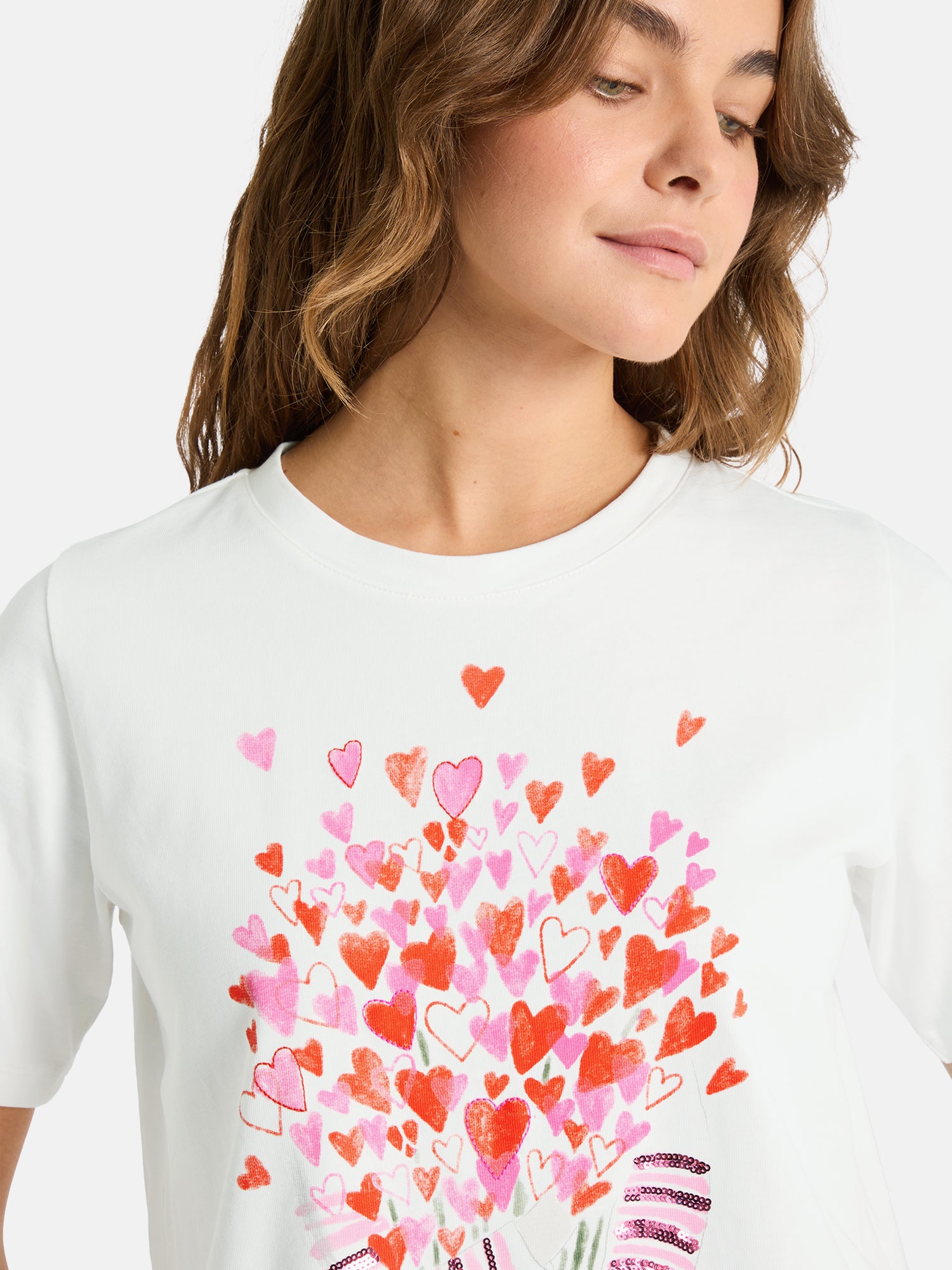 Lieblingsstück CarminaL T-Shirt offwhite mit Herzprint