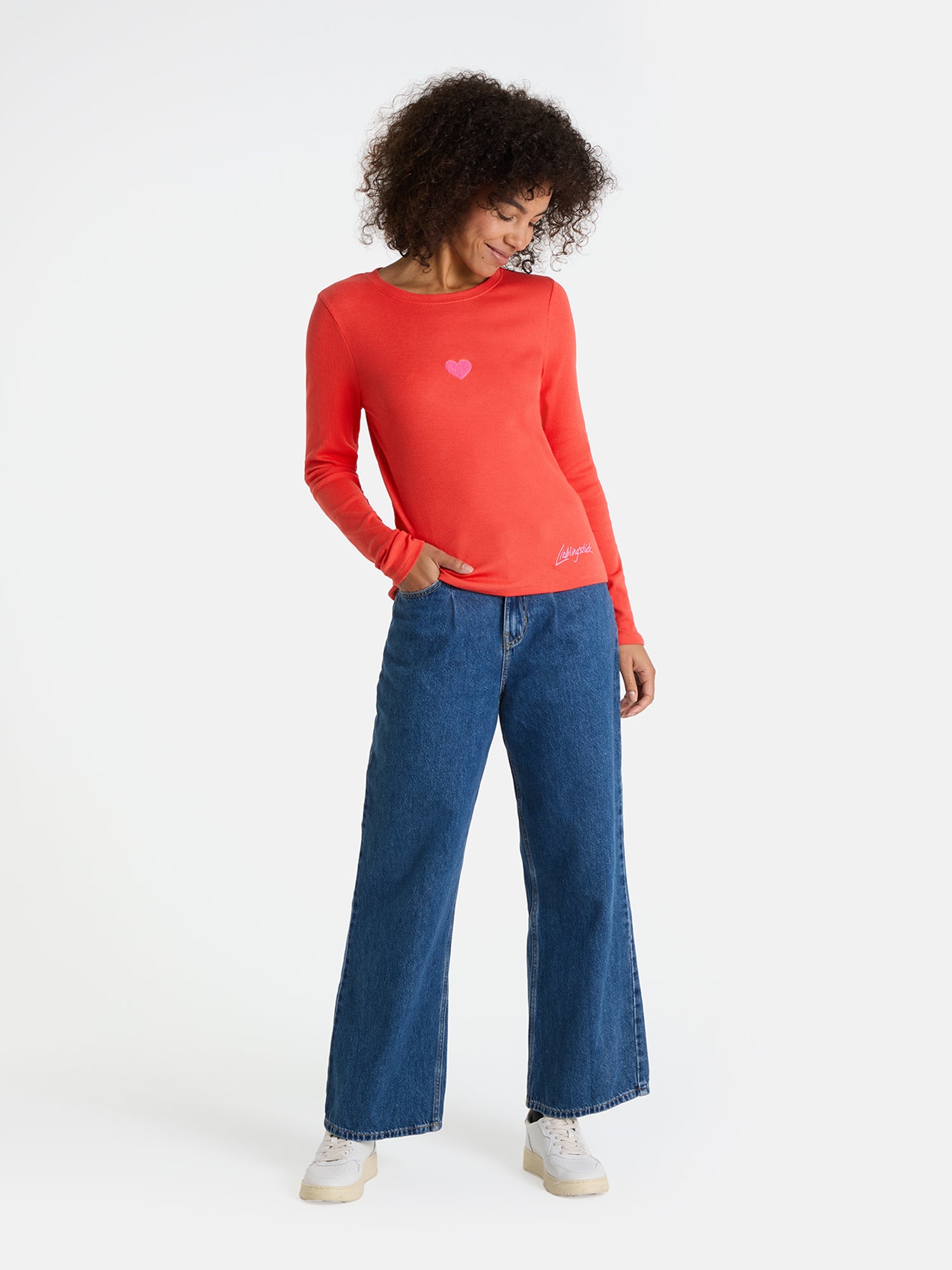 Lieblingsstück TaraL Longsleeve rot Herz Baumwolle