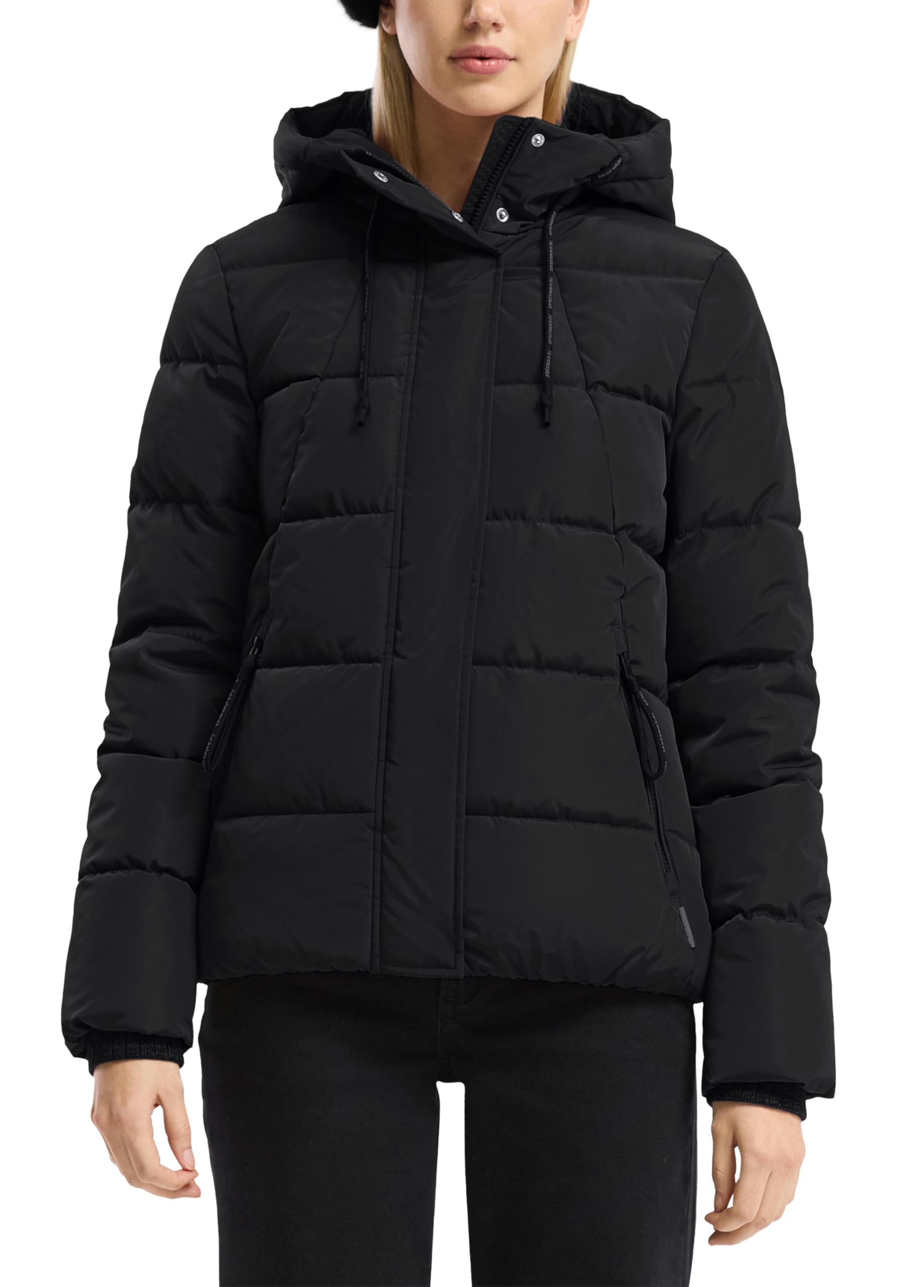 s.Oliver QS Steppjacke wattiert Kapuze M schwarz
