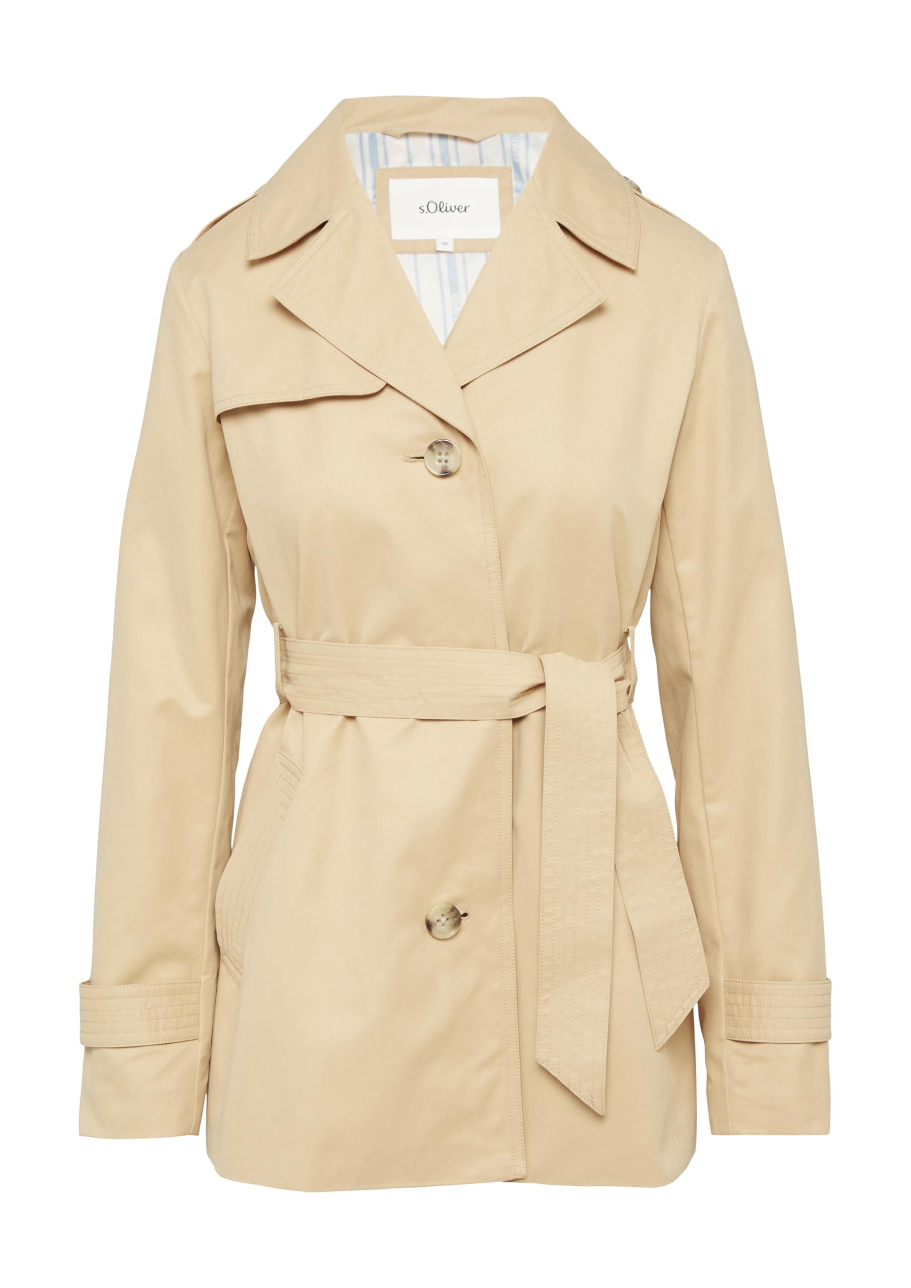 s.Oliver RED LABEL Trenchcoat kurz mit Gürtel 8404