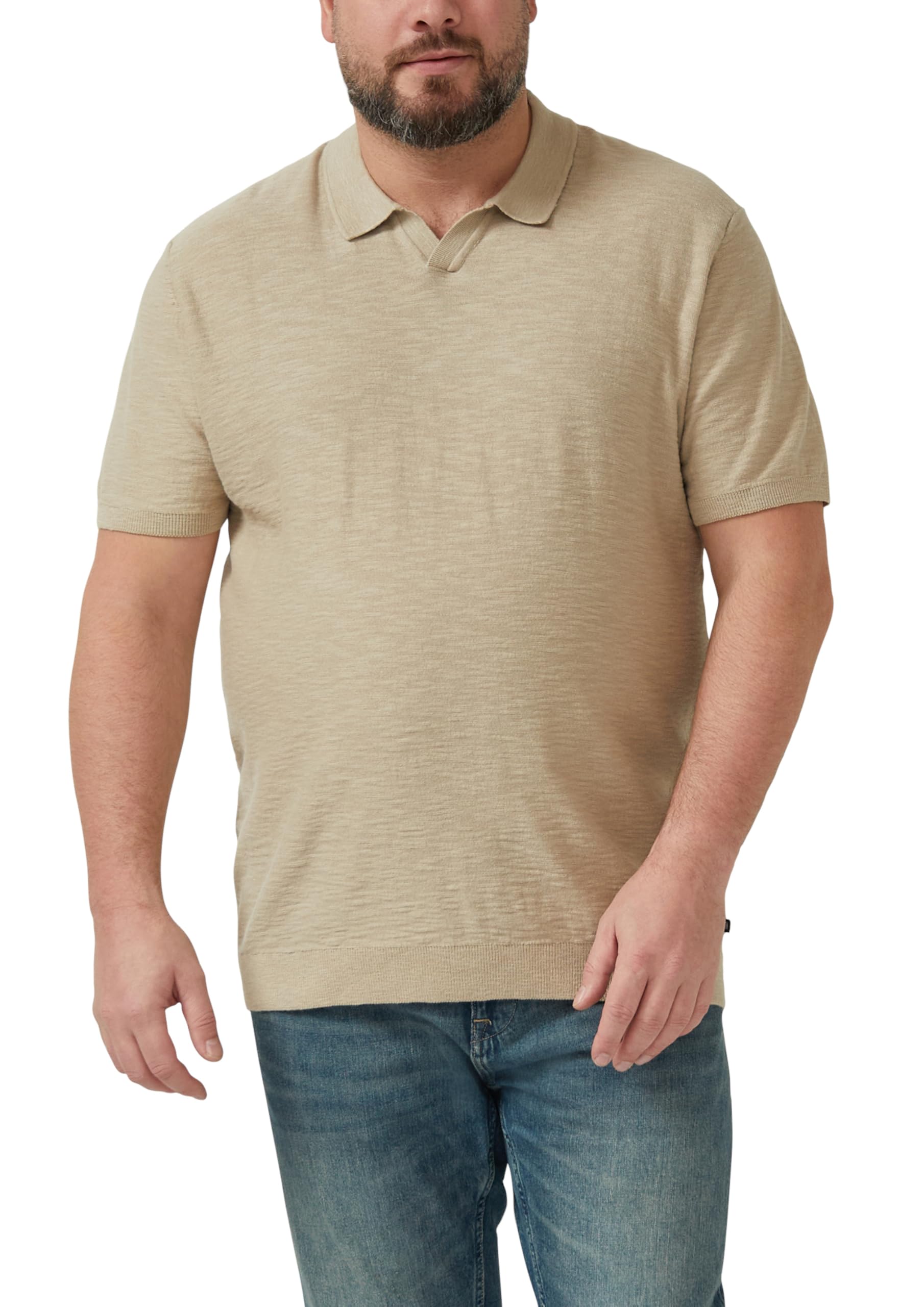 s.Oliver Red Label Strick-Poloshirt Flammgarn 4XL