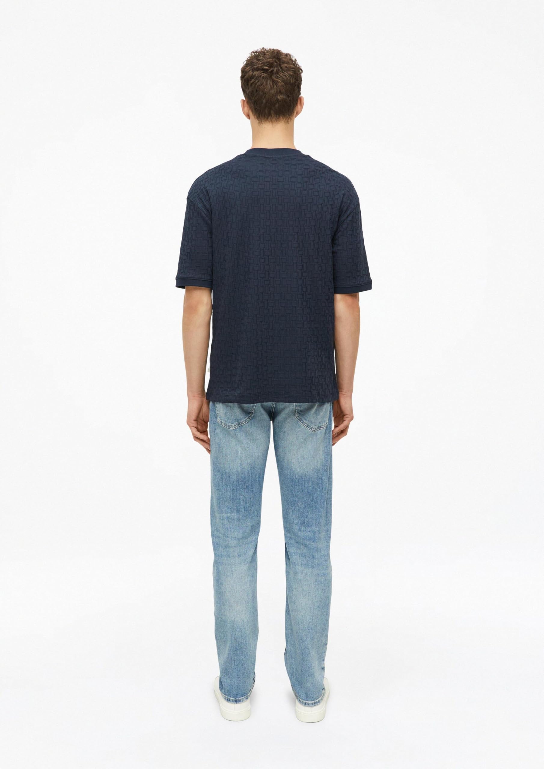 s.Oliver Junior Herren T-Shirt Jacquard Crew Neck Relaxed Fit