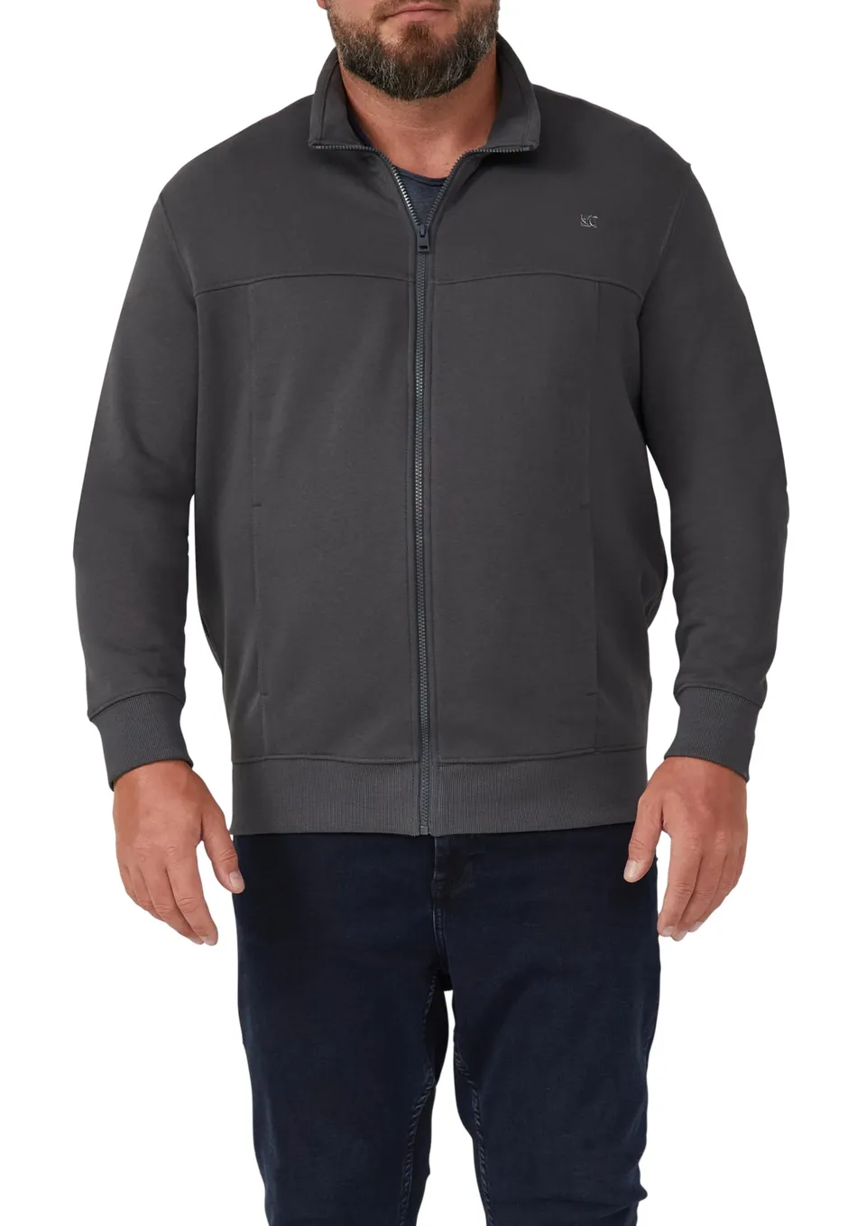 s.Oliver RED LABEL Sweatjacke Stehkragen navy XXL