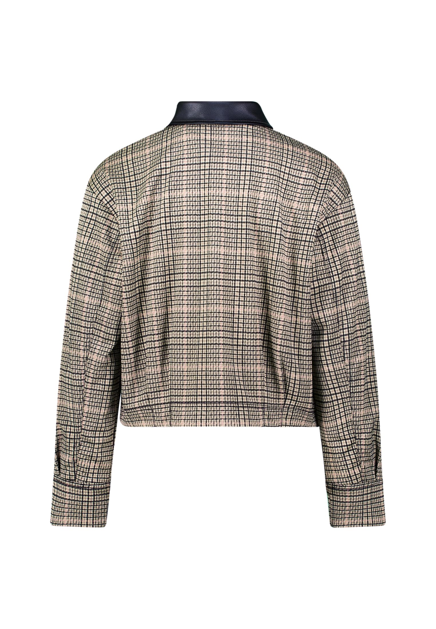 zero Karo-Jacke mit Knopfleiste Beige-Black Gr.40