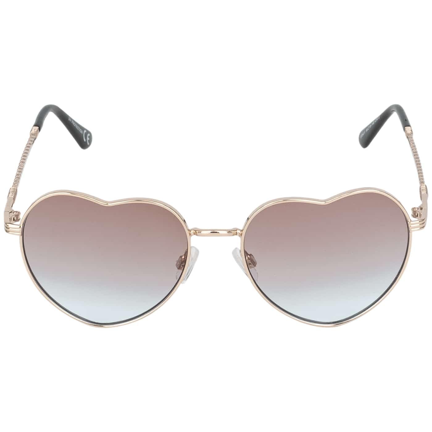 BEZLIT Herz Sonnenbrille Braun-Blau Metall Verlauf