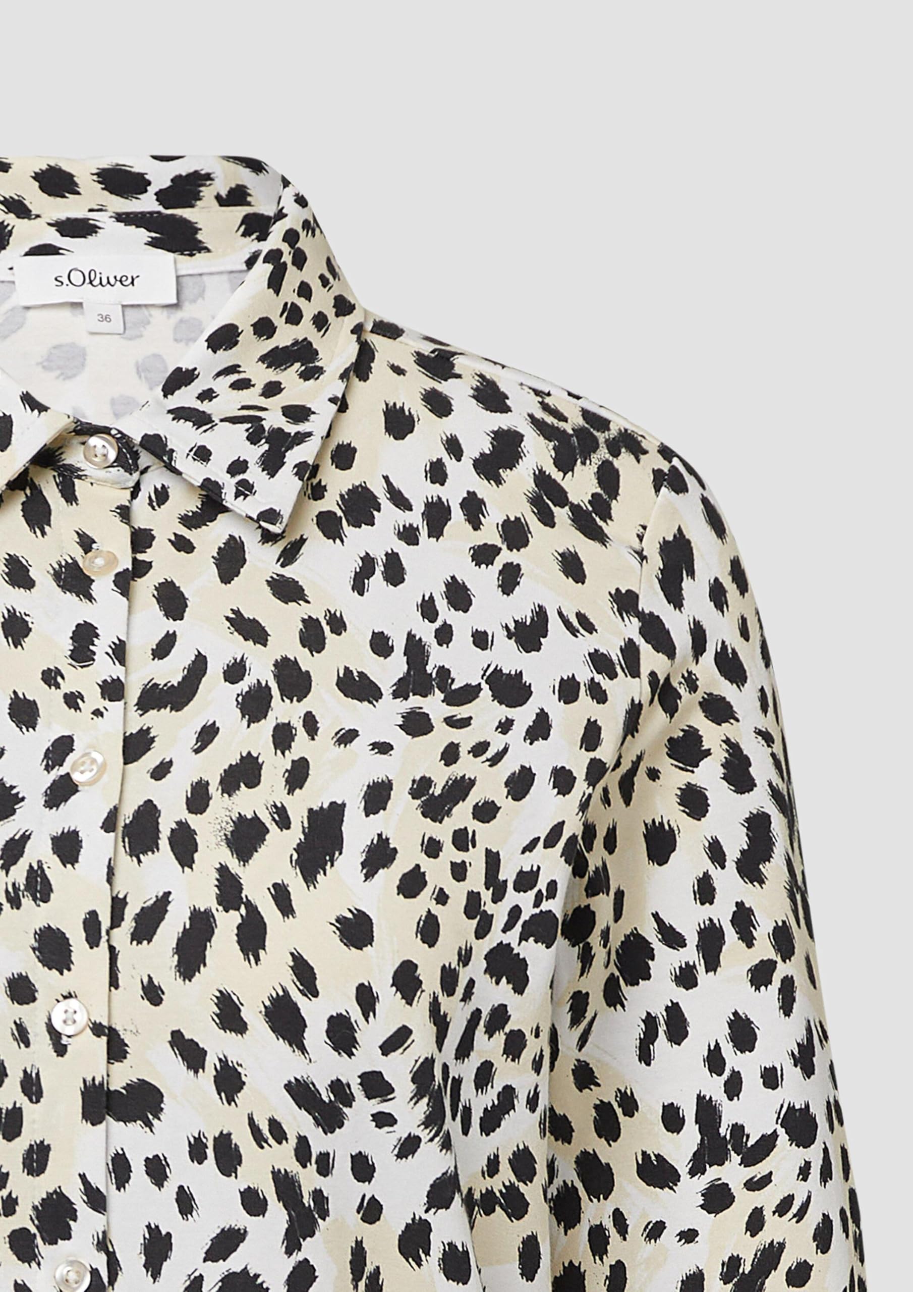 s.Oliver Jerseybluse Blusenshirt Gr. 38 Allover-Print