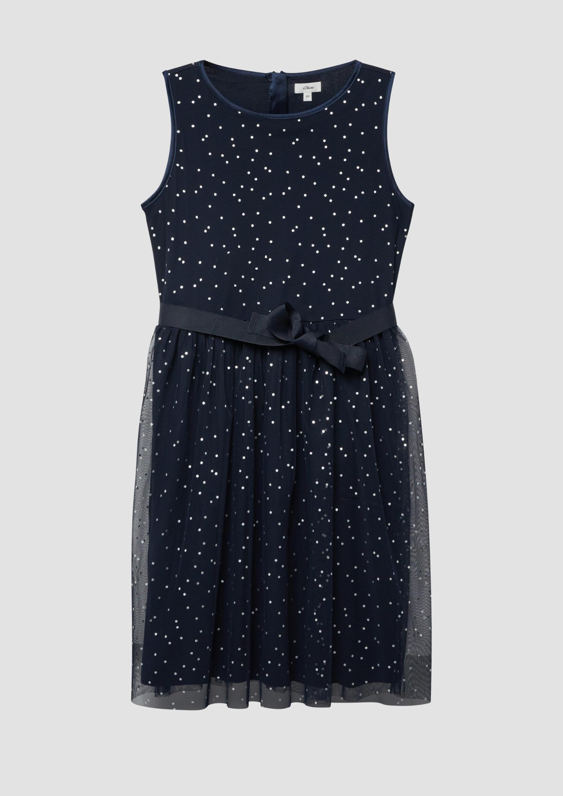 s.Oliver RED LABEL Punktekleid Bindegürtel navy 134