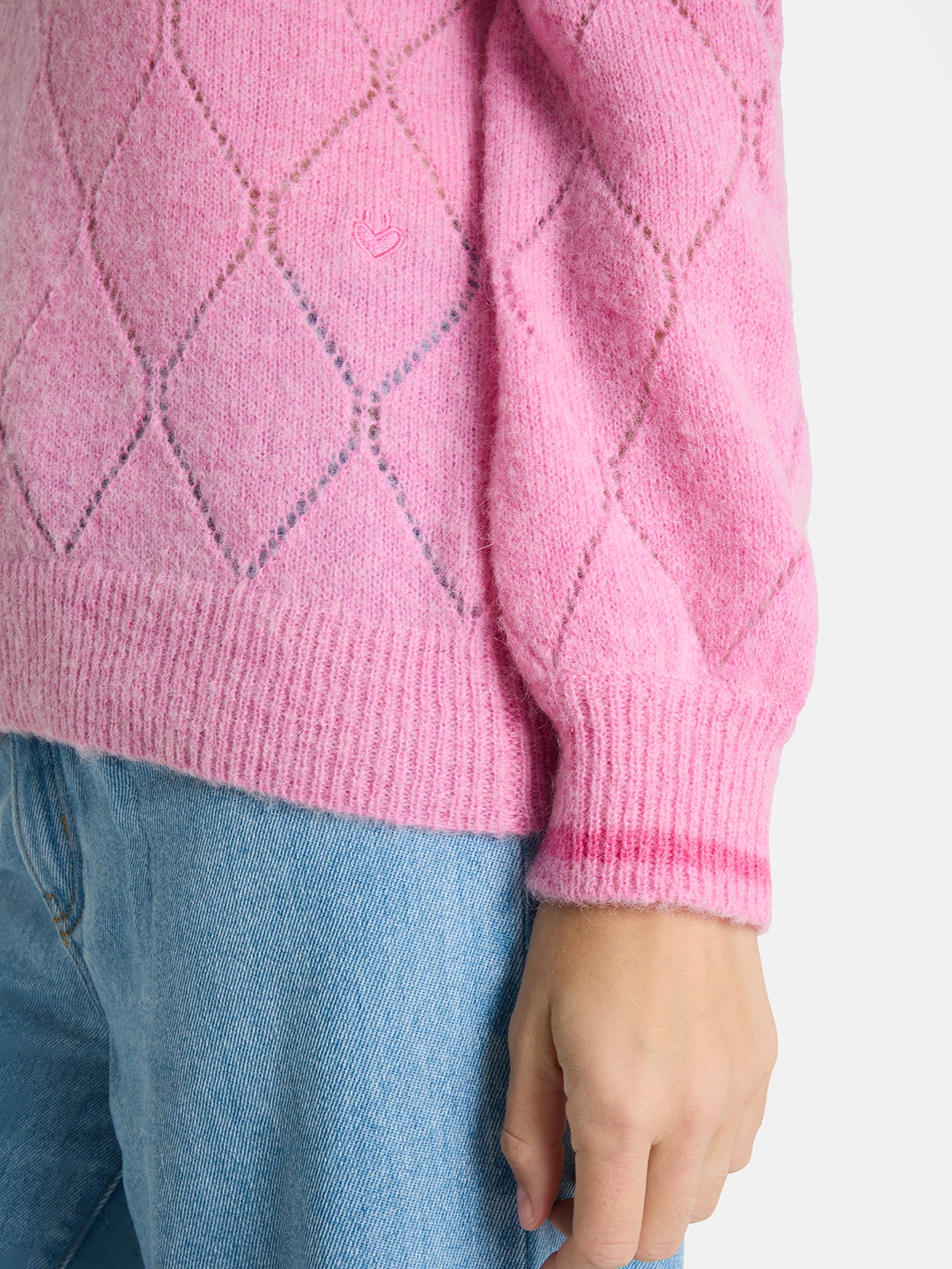 Lieblingsstück TilbeL Pullover blush Rauten Alpaka
