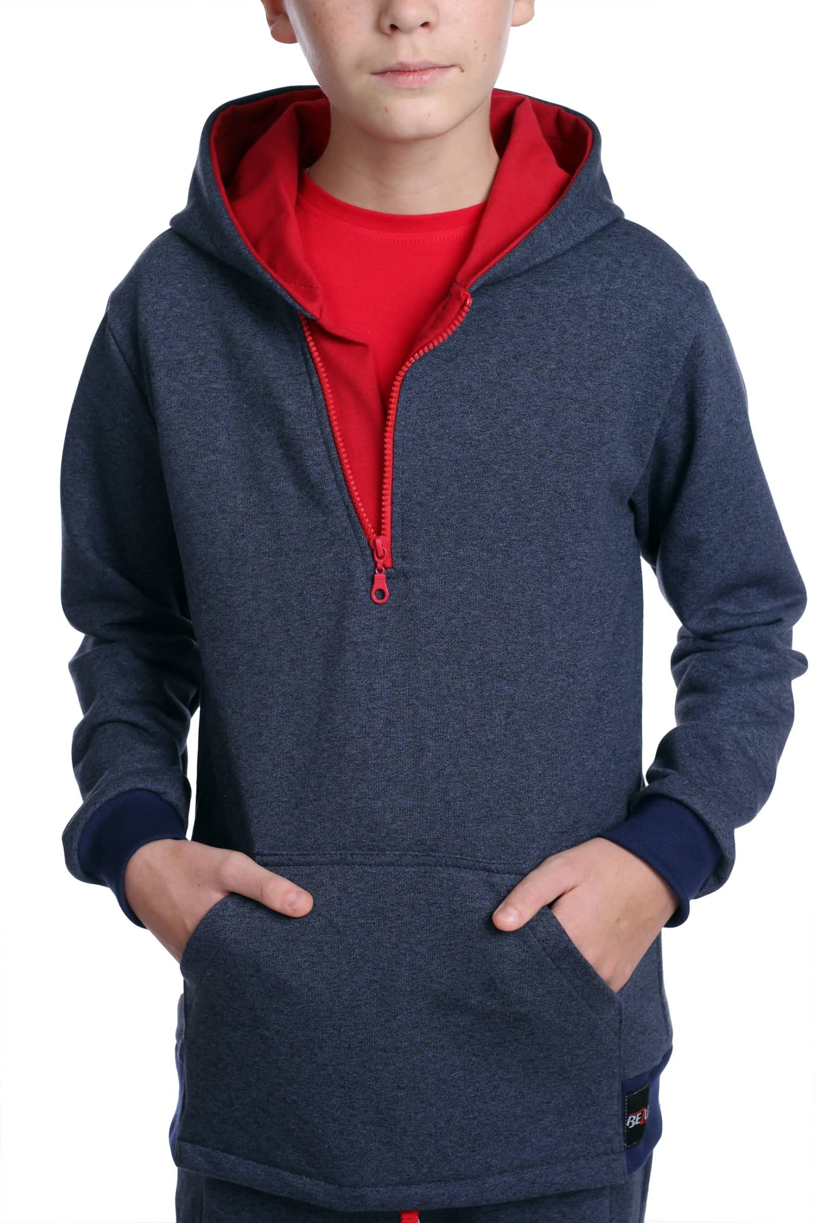 BEZLIT Jungen Hoodie mit Reißverschluss Grau 104