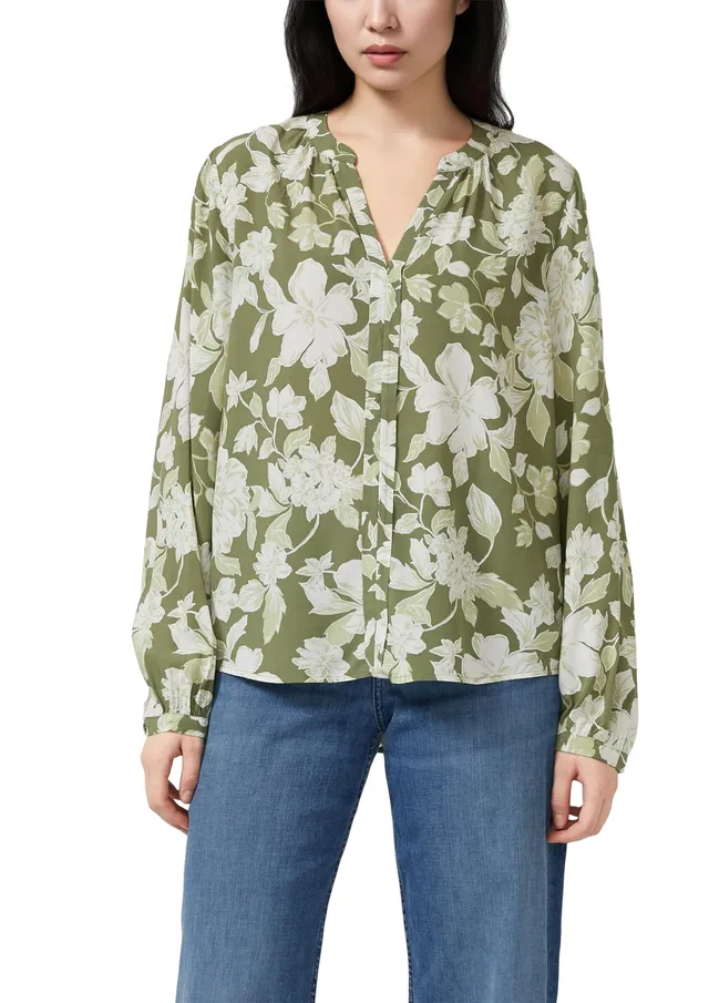 s.Oliver 2174662 Bluse Langarm Allovermuster 1er Pack