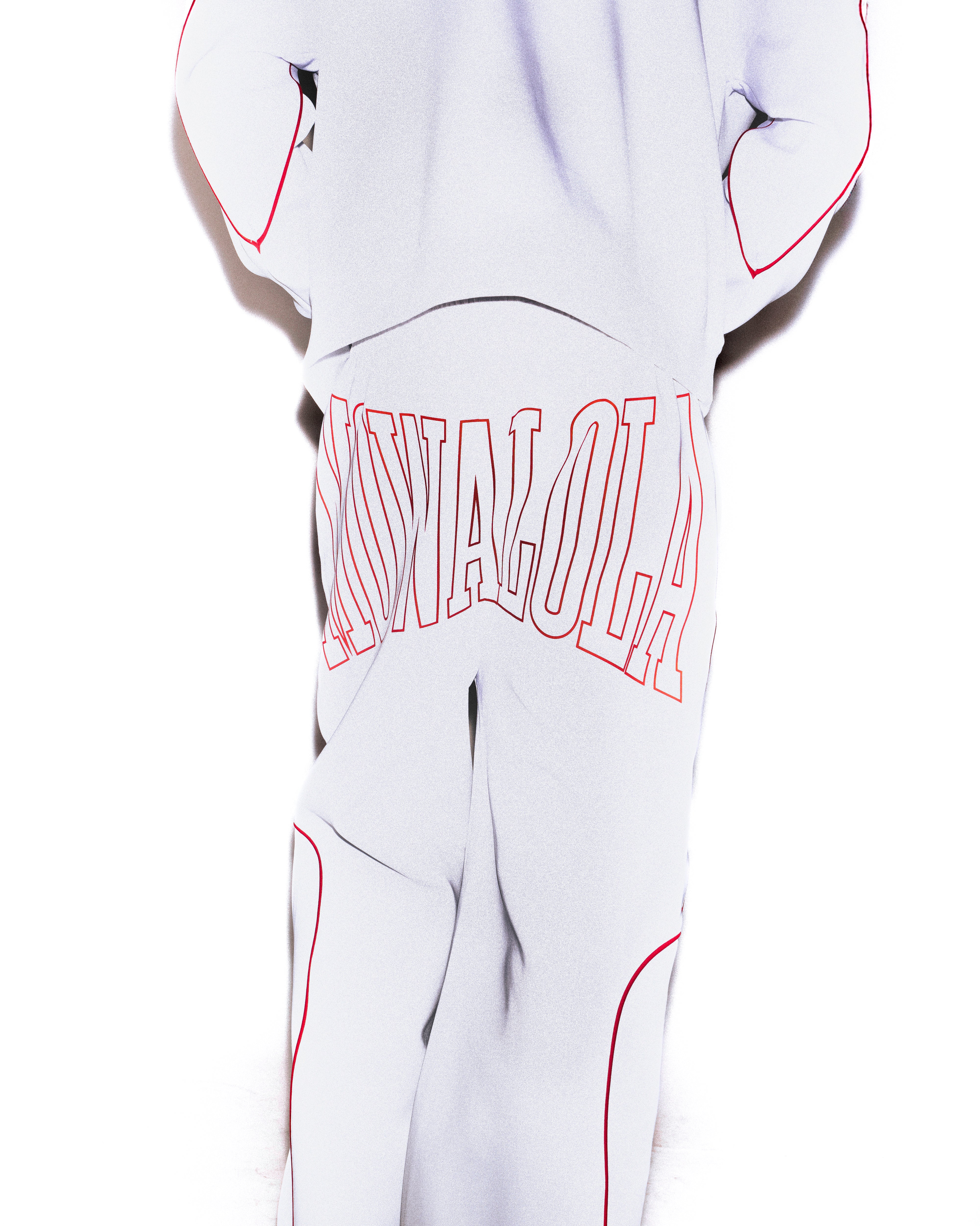 Mowalola Zushi Trackpants Jogginghose weiß Stretch