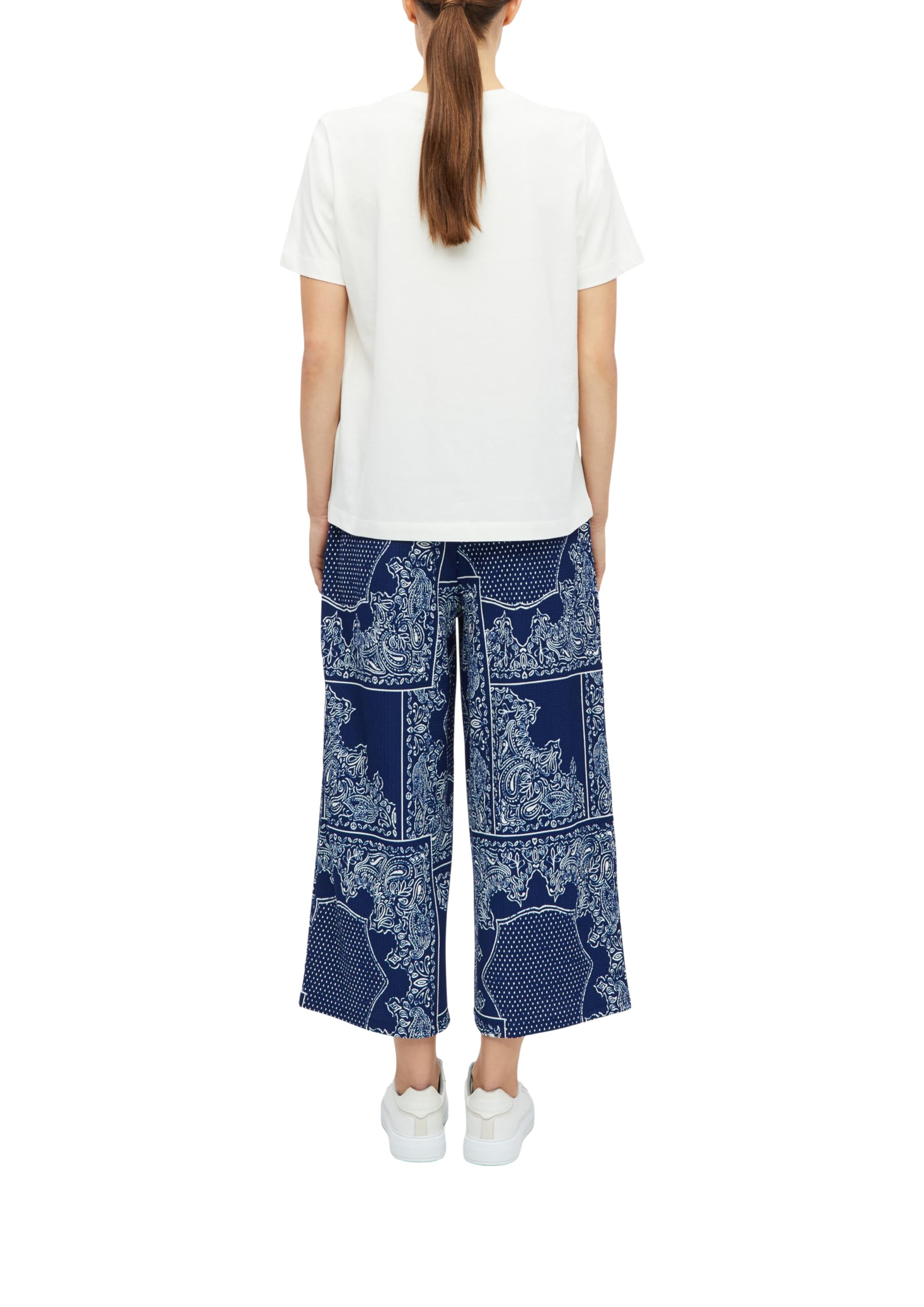 s.Oliver RED LABEL Relaxed T-Shirt Creme Frontprint