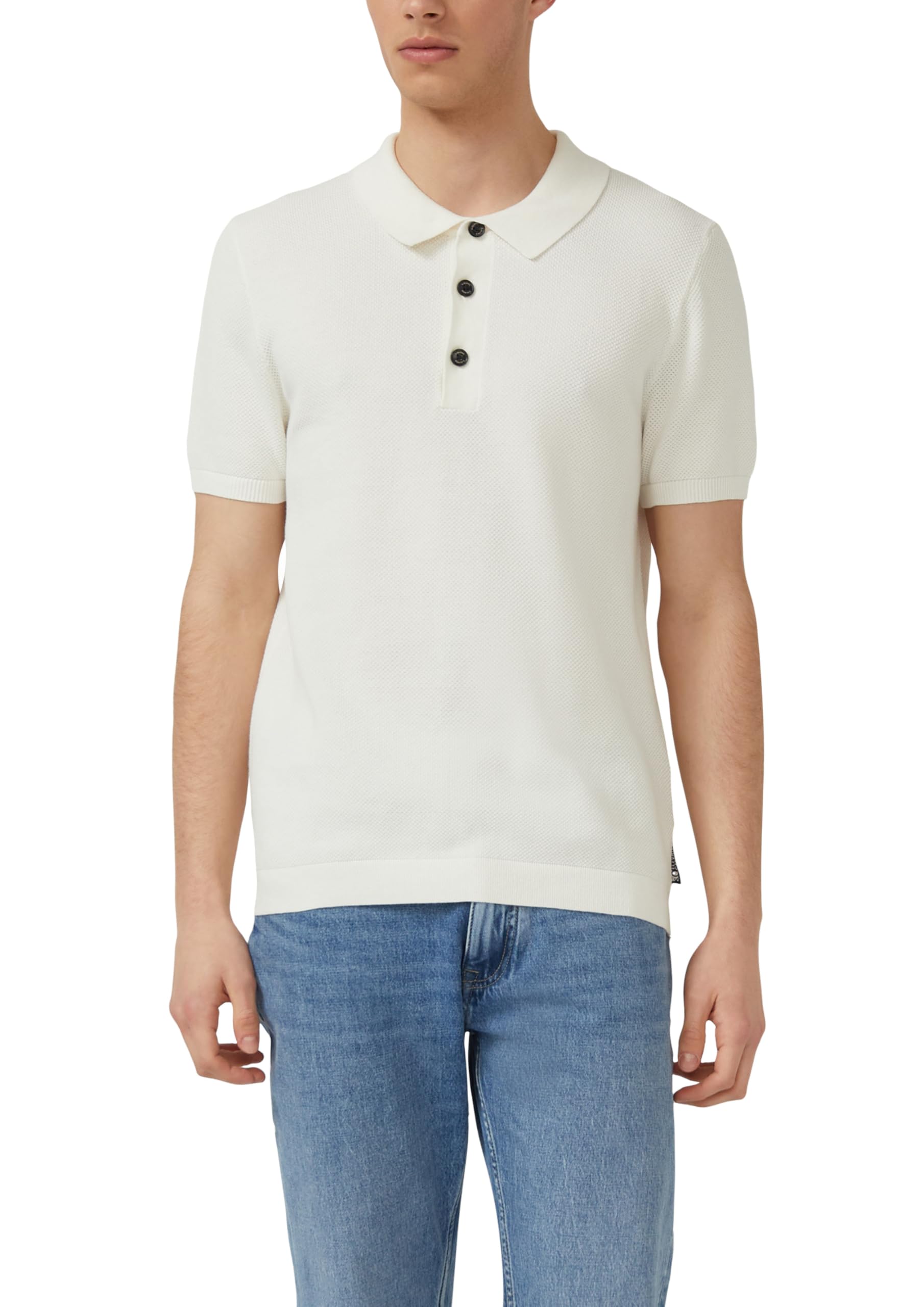 s.Oliver RED LABEL Strick-Polo Herren strukturiert