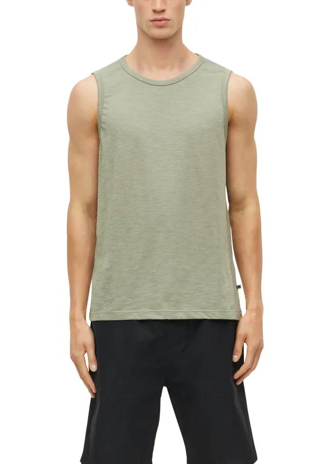 s.Oliver 2178332 Herren Tanktop ärmellos Weiß