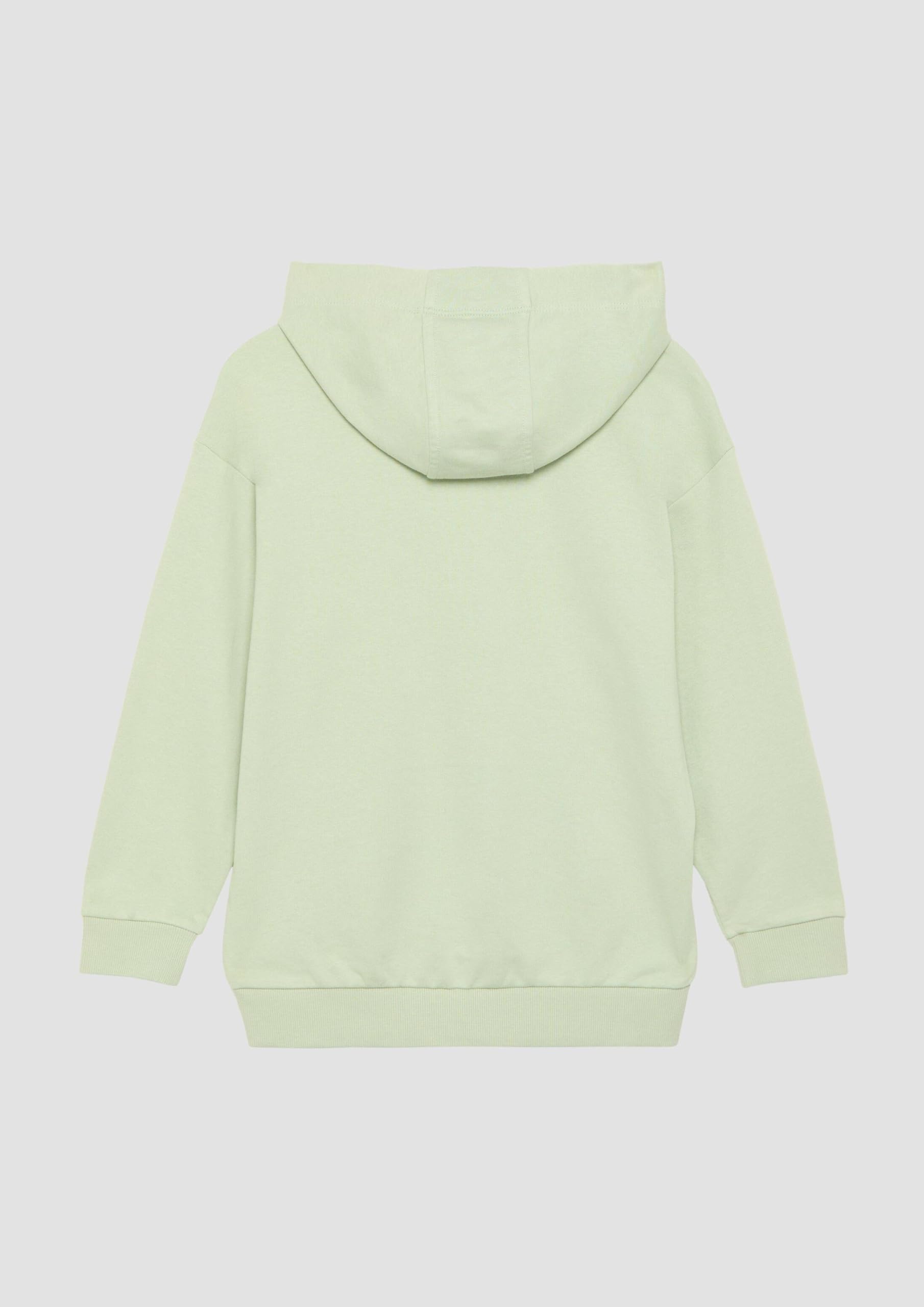 s.Oliver Oversized Hoodie salbeigrün mit Frontprint