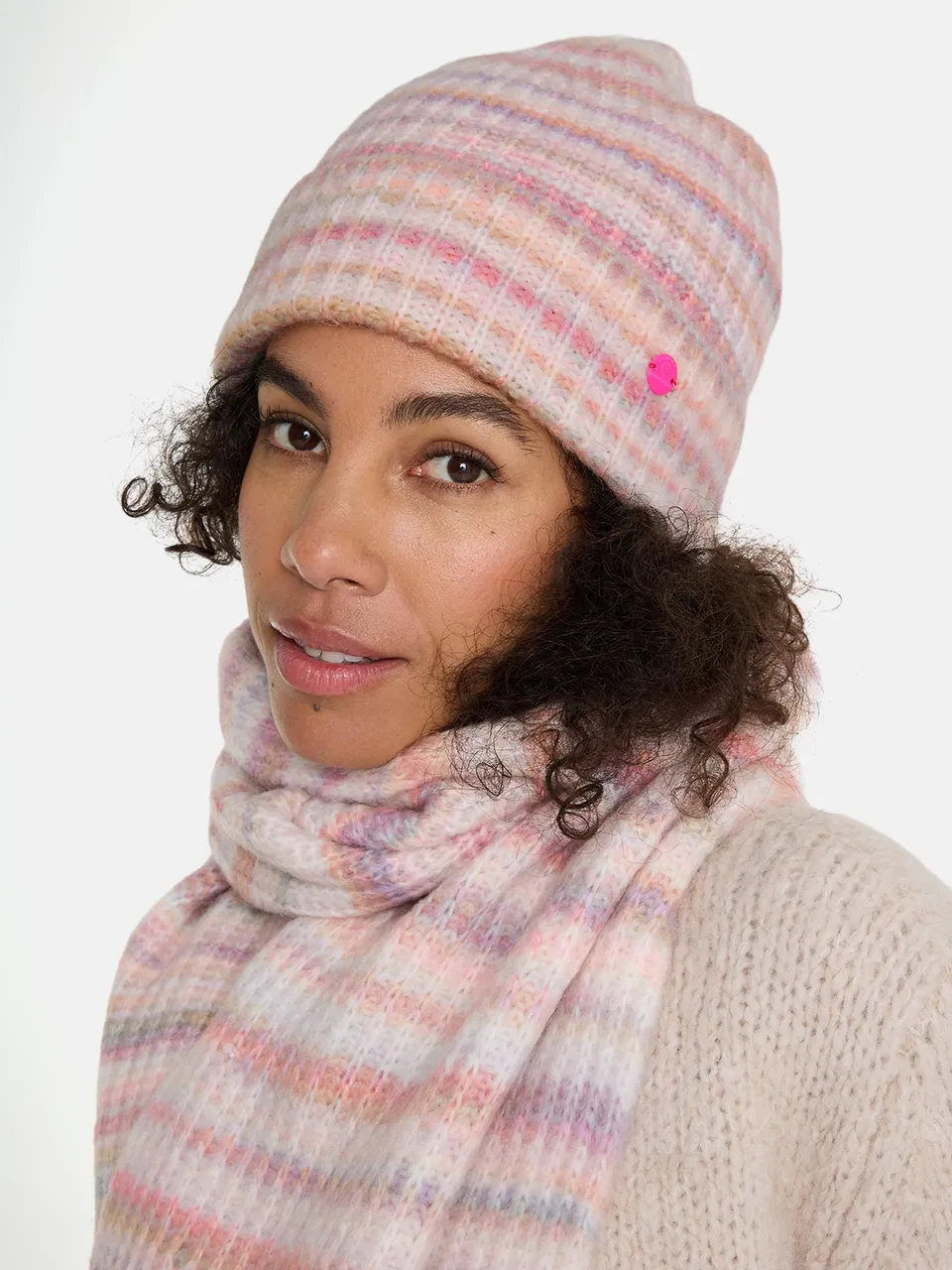 Lieblingsstück Cozy Moments Mütze Rippstrick rose