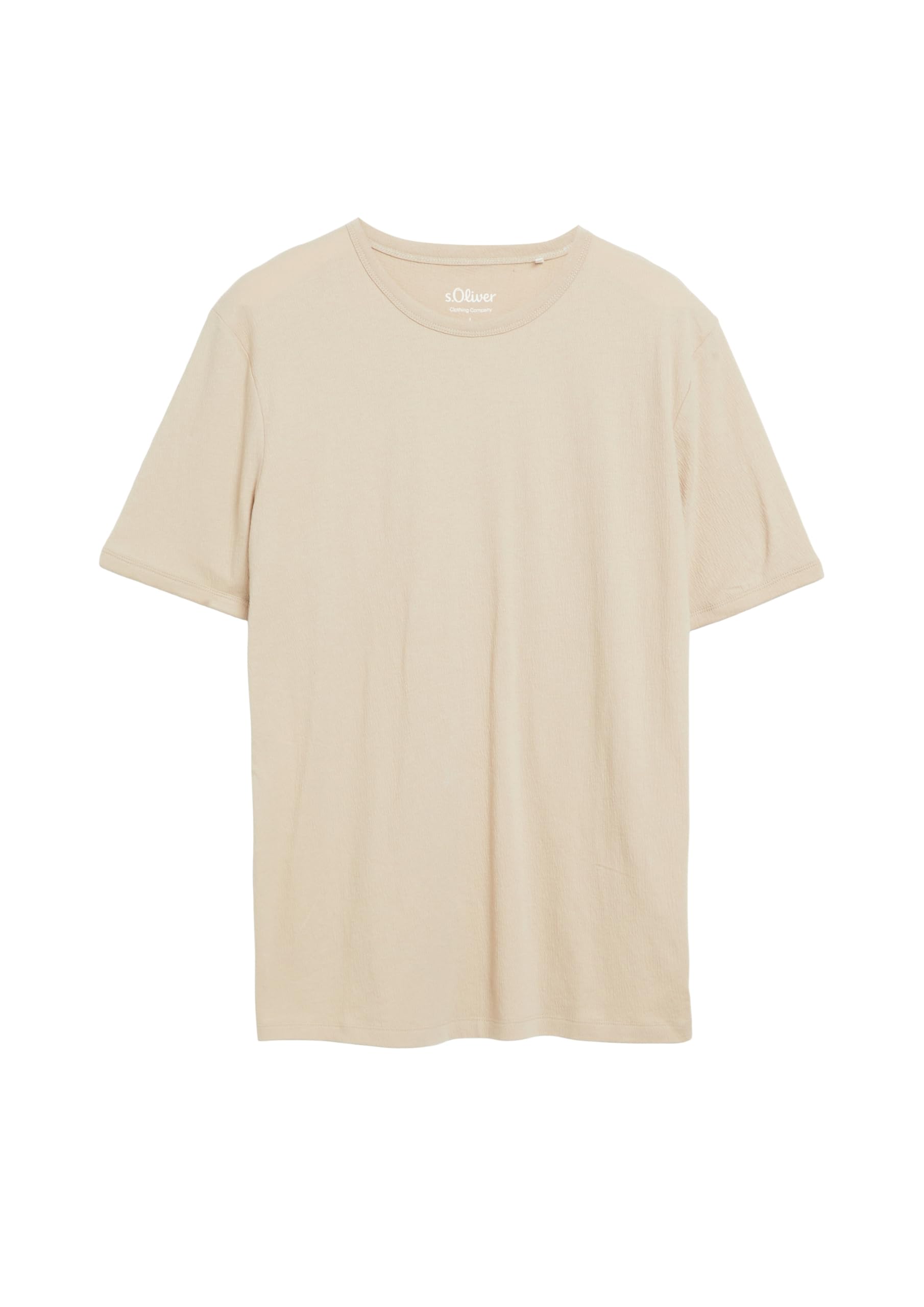 s.Oliver Seersucker T-Shirt leicht strukturiert blau