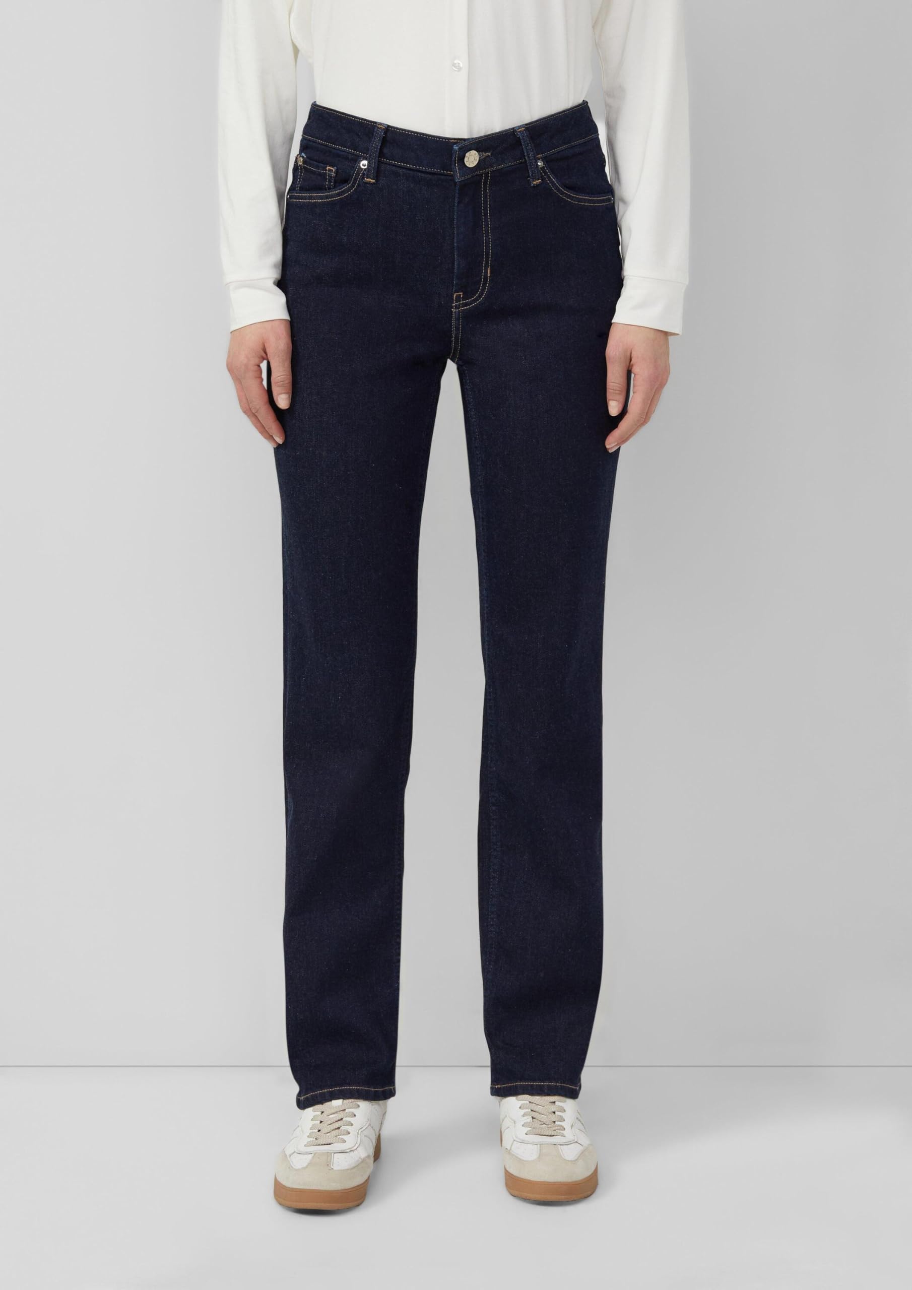 s.Oliver Karolin Jeans Straight Fit Mid Rise dunkelblau