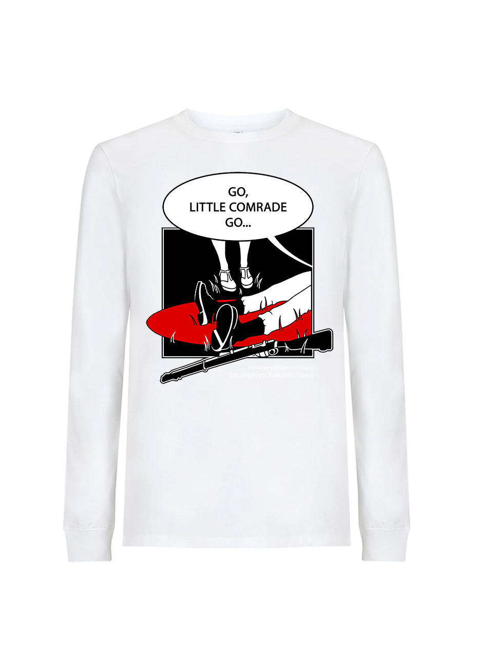 dna merch Katerina Gogou Langarmshirt Schwarz mit Print