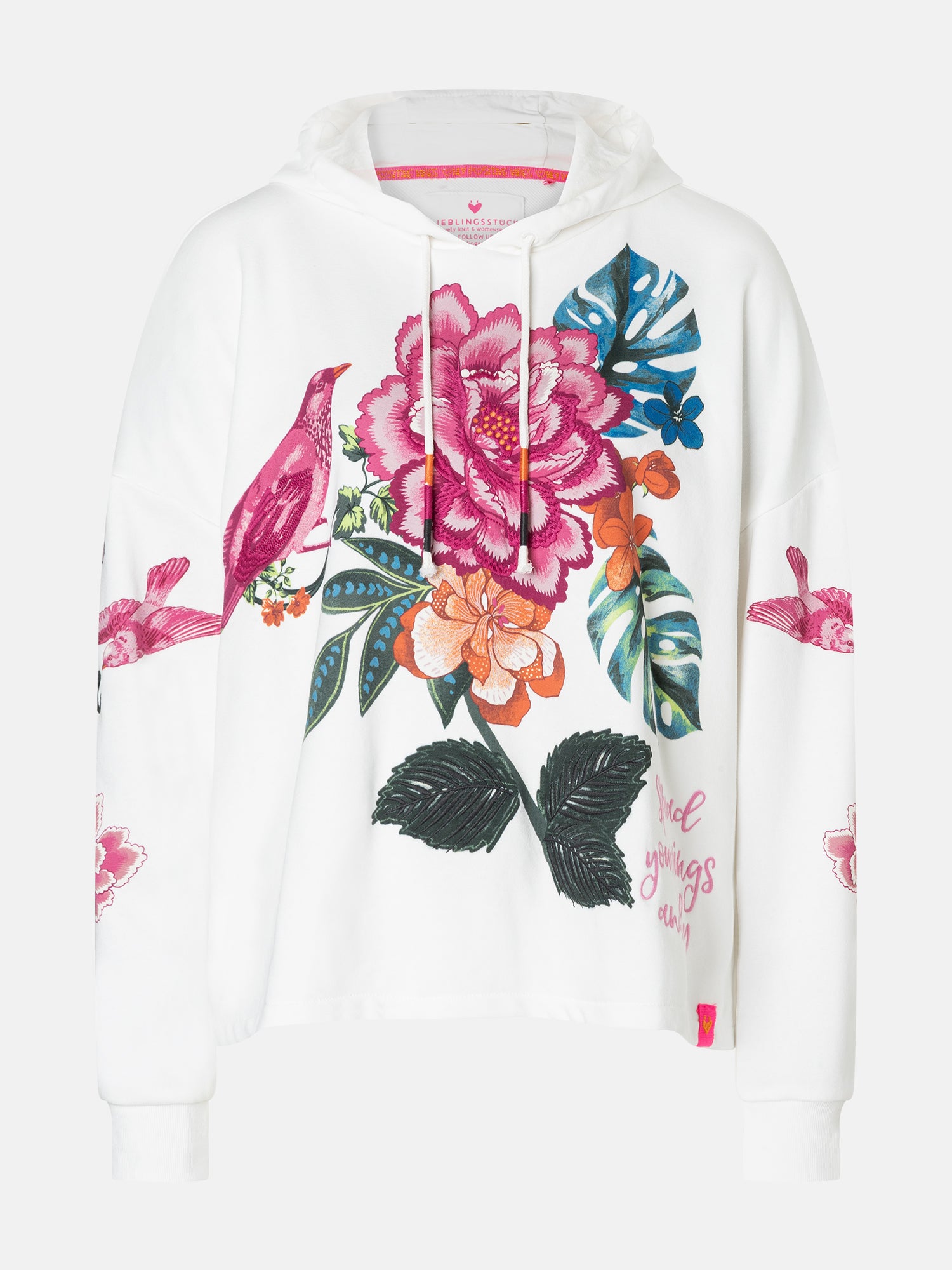 Lieblingsstück MioL Hoodie offwhite mit Motiv Baumwolle