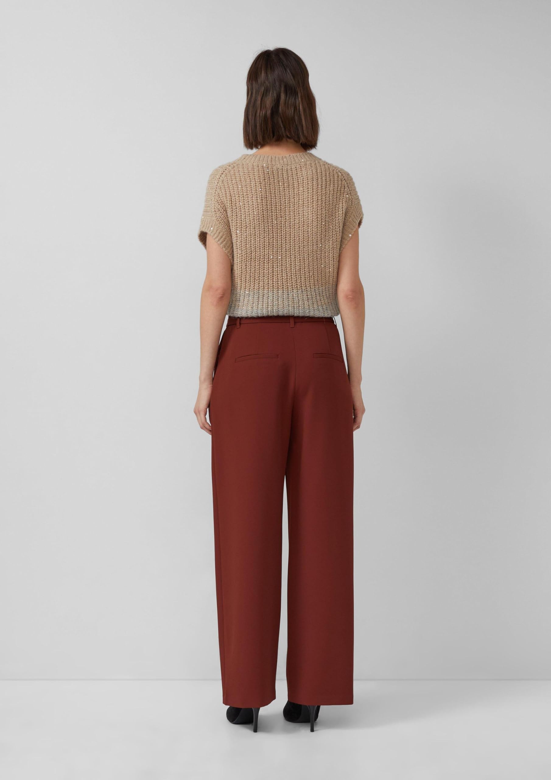 s.Oliver RED LABEL Twill-Hose Wide Leg 44W Rostrot