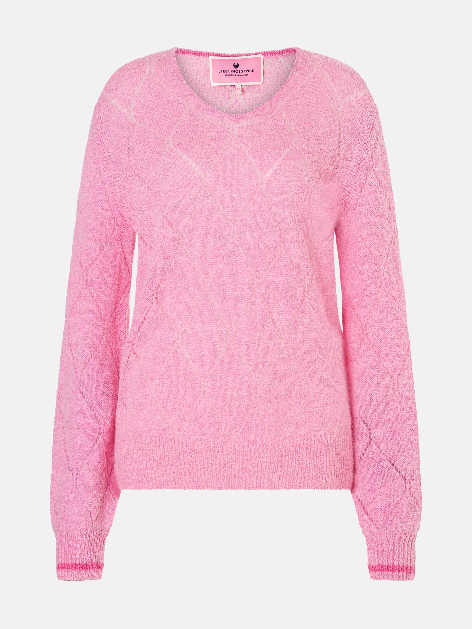 Lieblingsstück TilbeL Pullover blush Rauten Alpaka