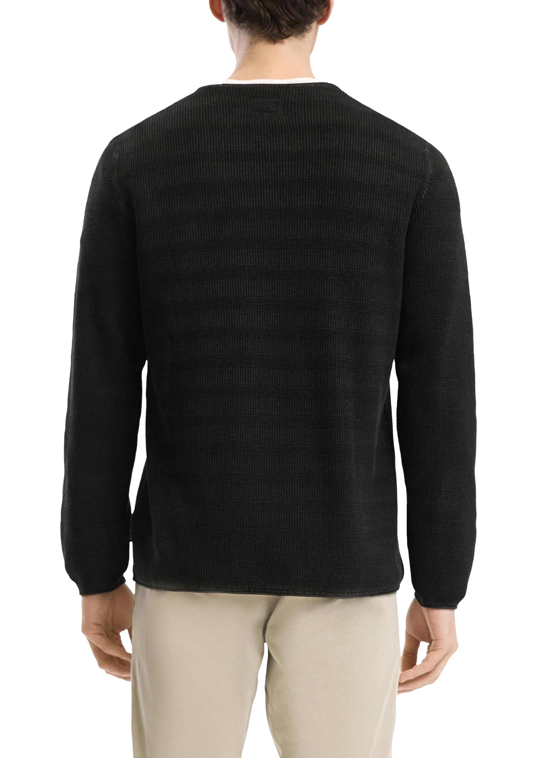 s.Oliver QS Strickpullover Rippstruktur Pullover olivgrün