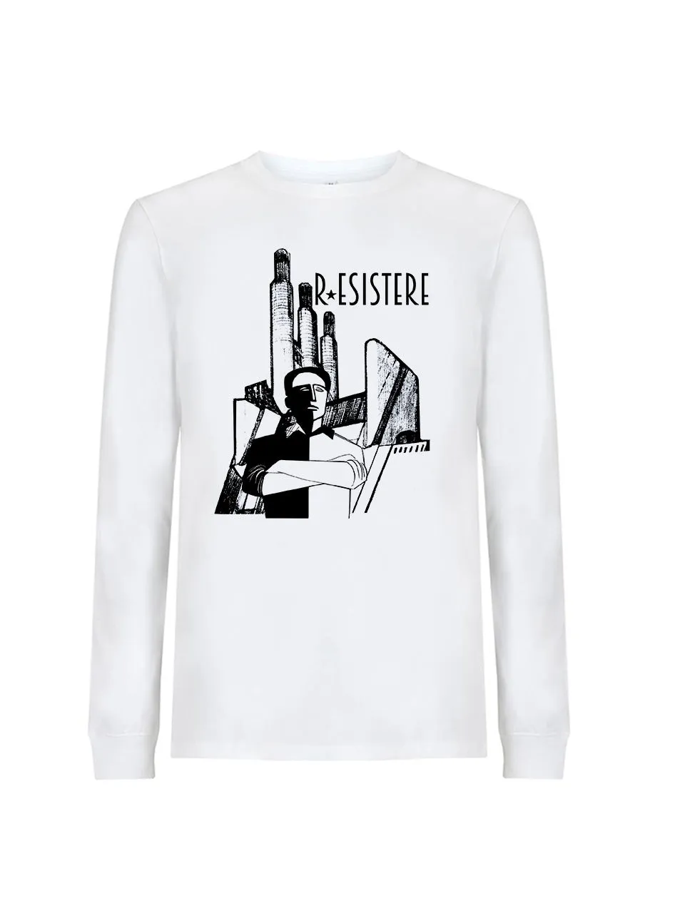 dna merch R*Esistere Märzstreiks 1944 Langarmshirt Weiß