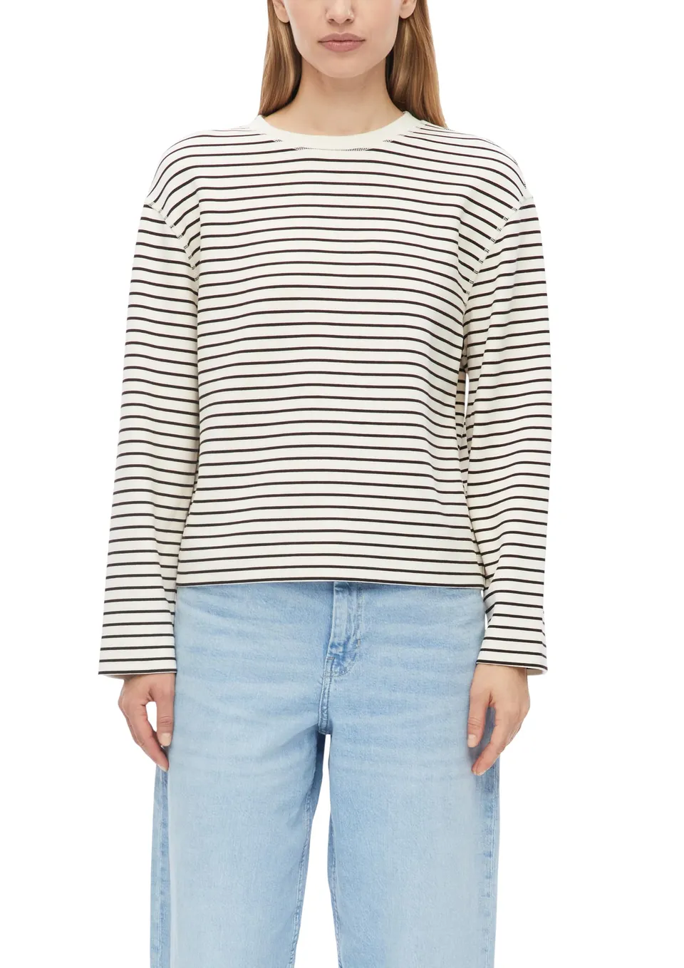 s.Oliver RED LABEL Scuba-Sweatshirt Ringel Relaxed Fit