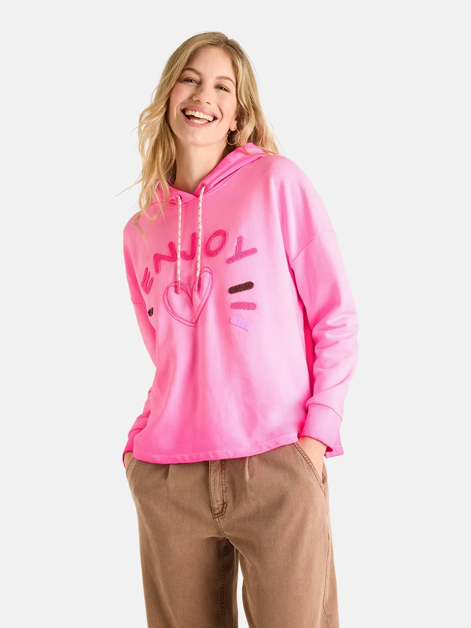 Lieblingsstück LindaL Hoodie neon pink aus Baumwolle