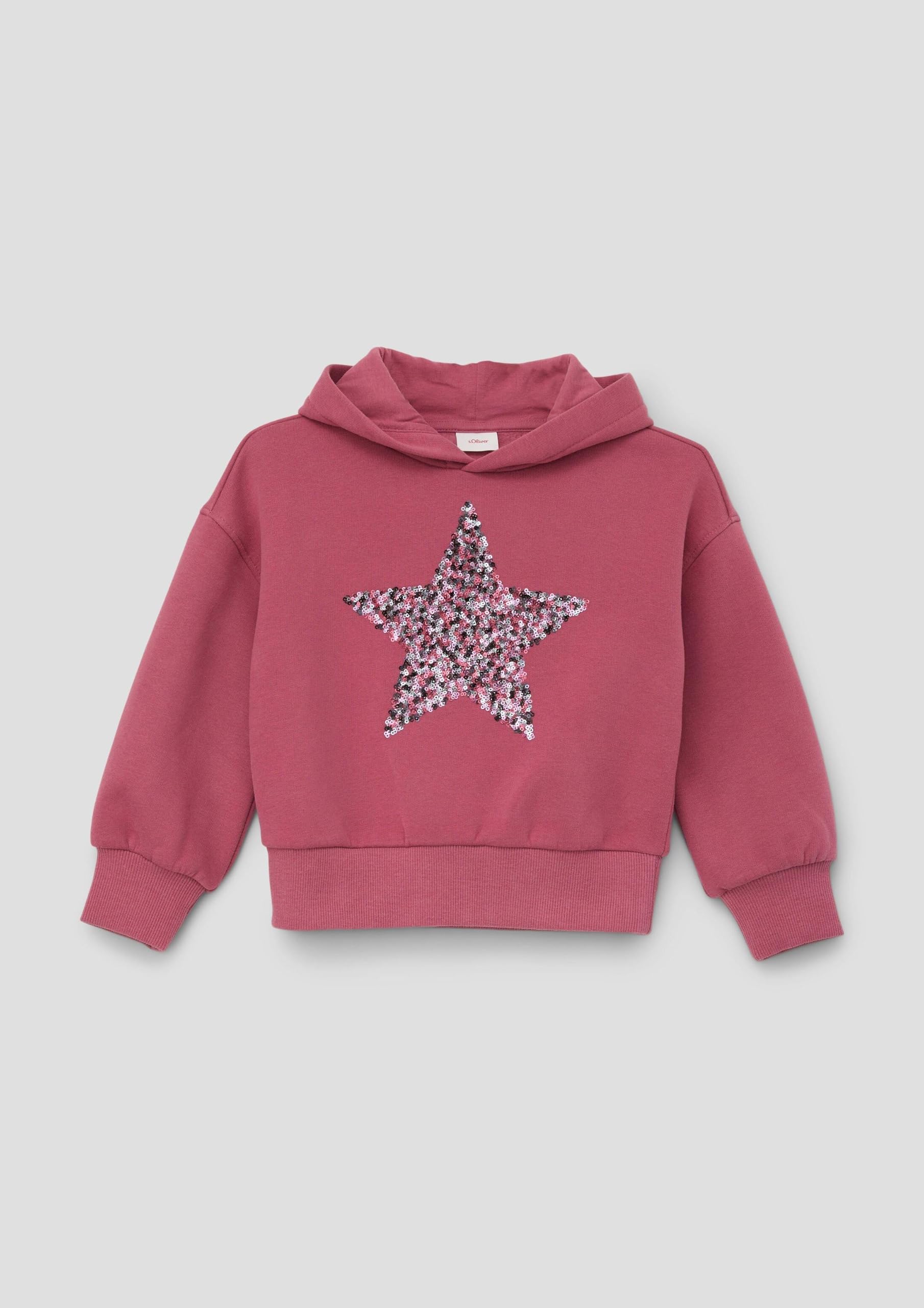 s.Oliver Junior Sweatshirt Pailletten-Stern Pink 92-98