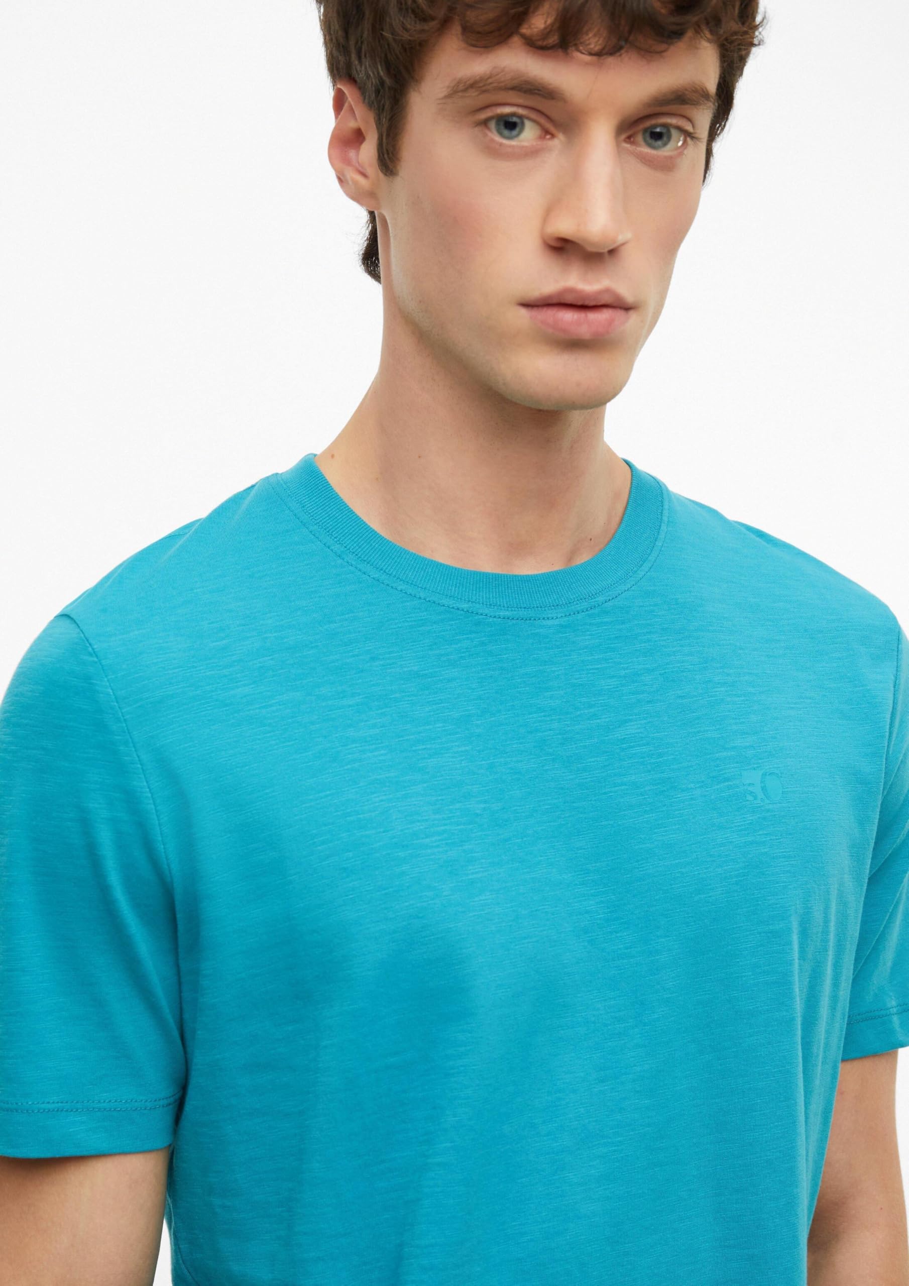 s.Oliver Junior T-Shirt Flammgarn Logo hellblau